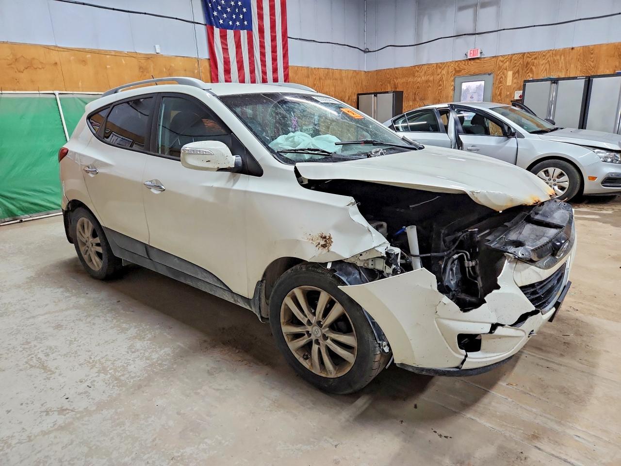 2012 Hyundai Tucson Limited White vin: KM8JU3AC9CU336967