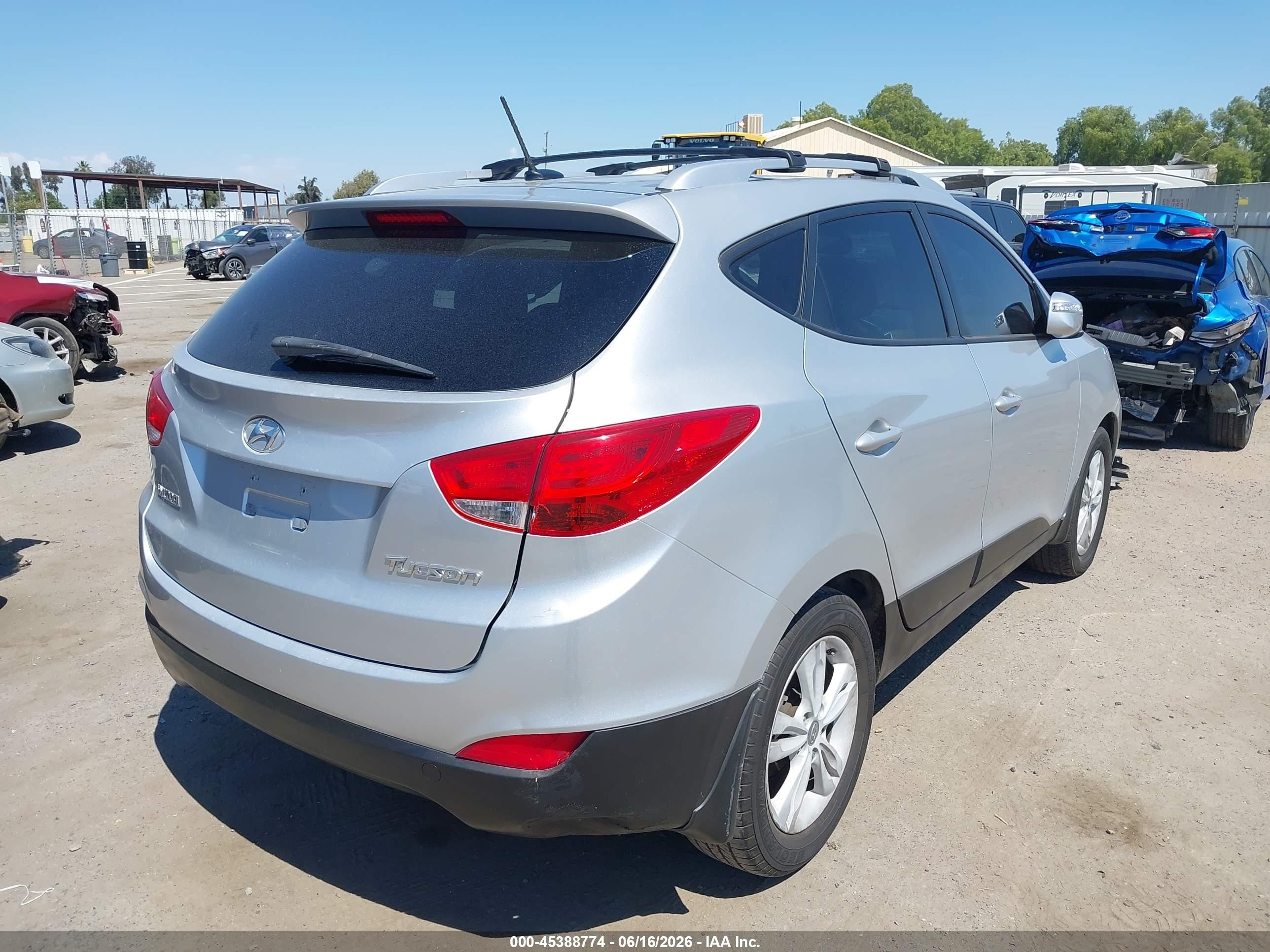 2012 Hyundai Tucson Gls Silver vin: KM8JU3AC9CU455022