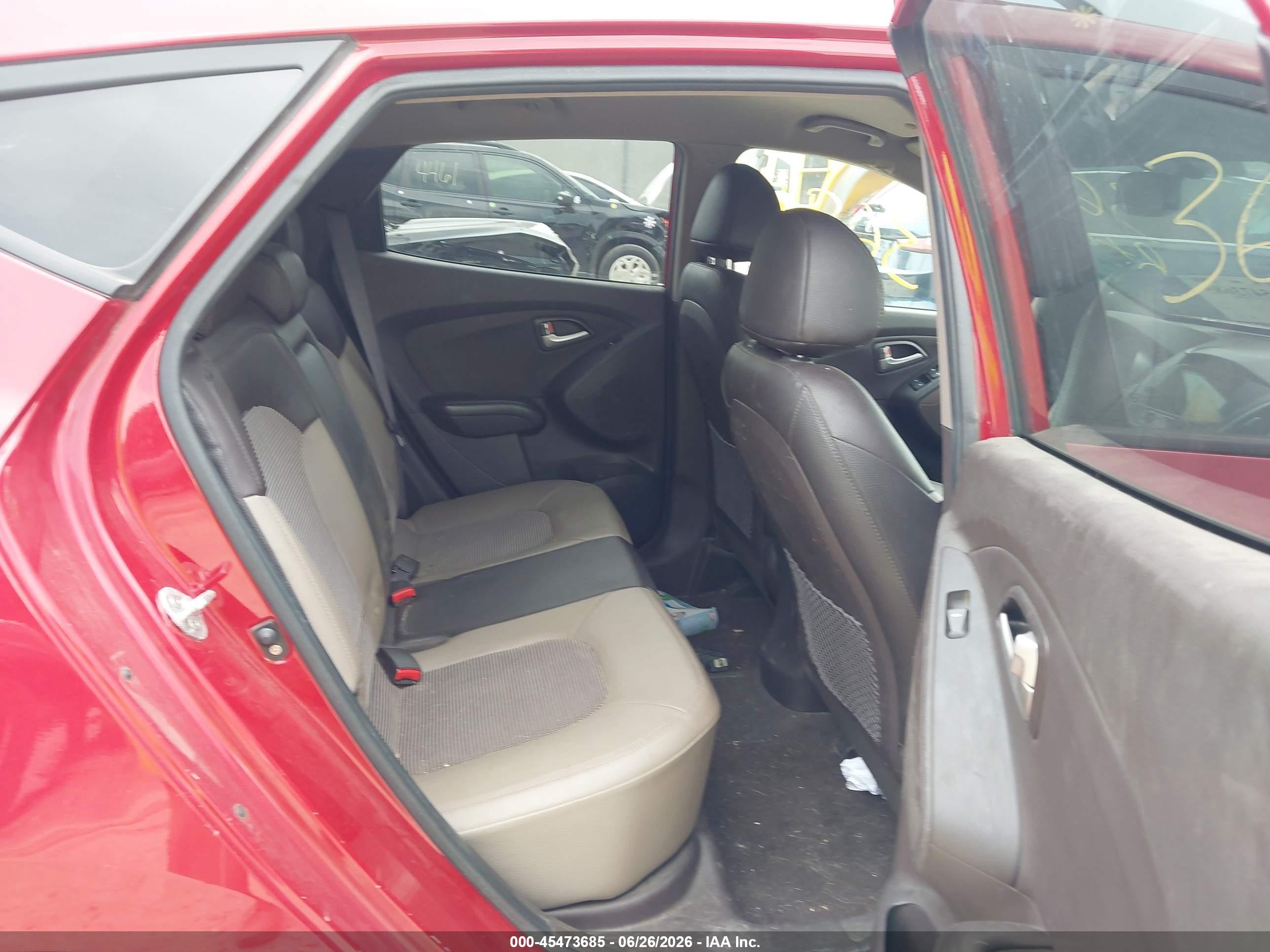 2012 Hyundai Tucson Gls Red vin: KM8JU3AC9CU497805