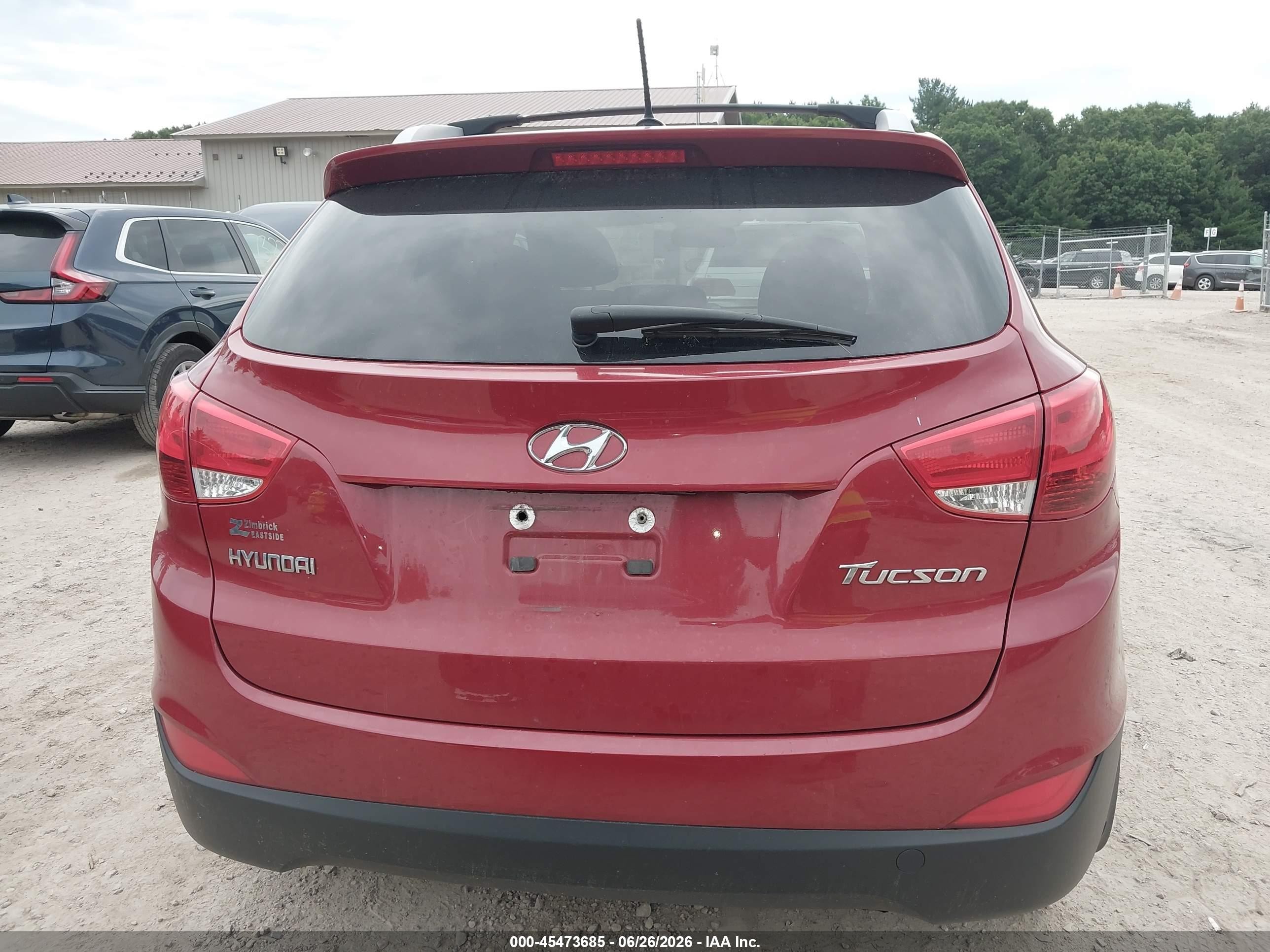 2012 Hyundai Tucson Gls Red vin: KM8JU3AC9CU497805