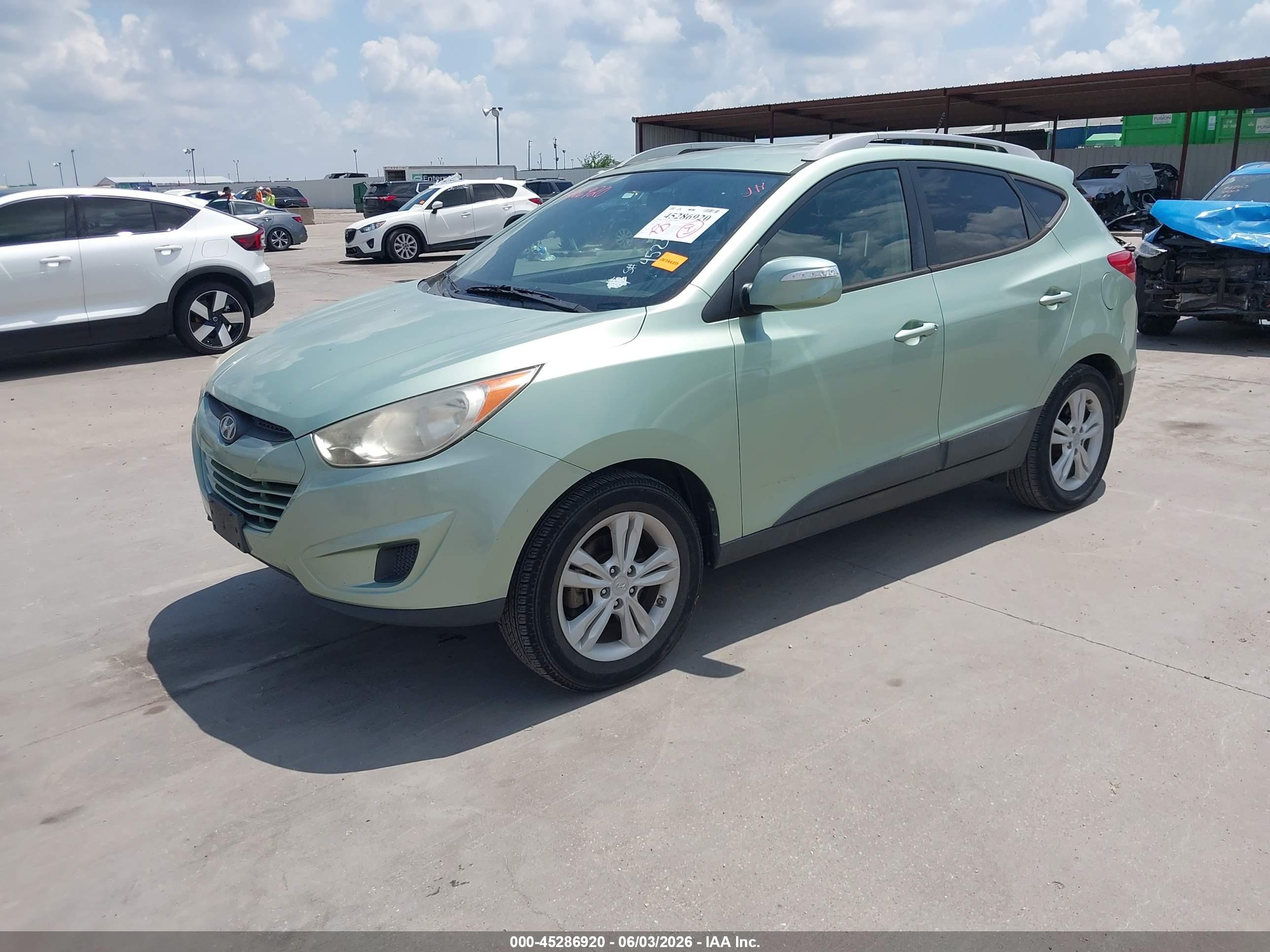 2012 Hyundai Tucson Gls Green vin: KM8JU3AC9CU535758