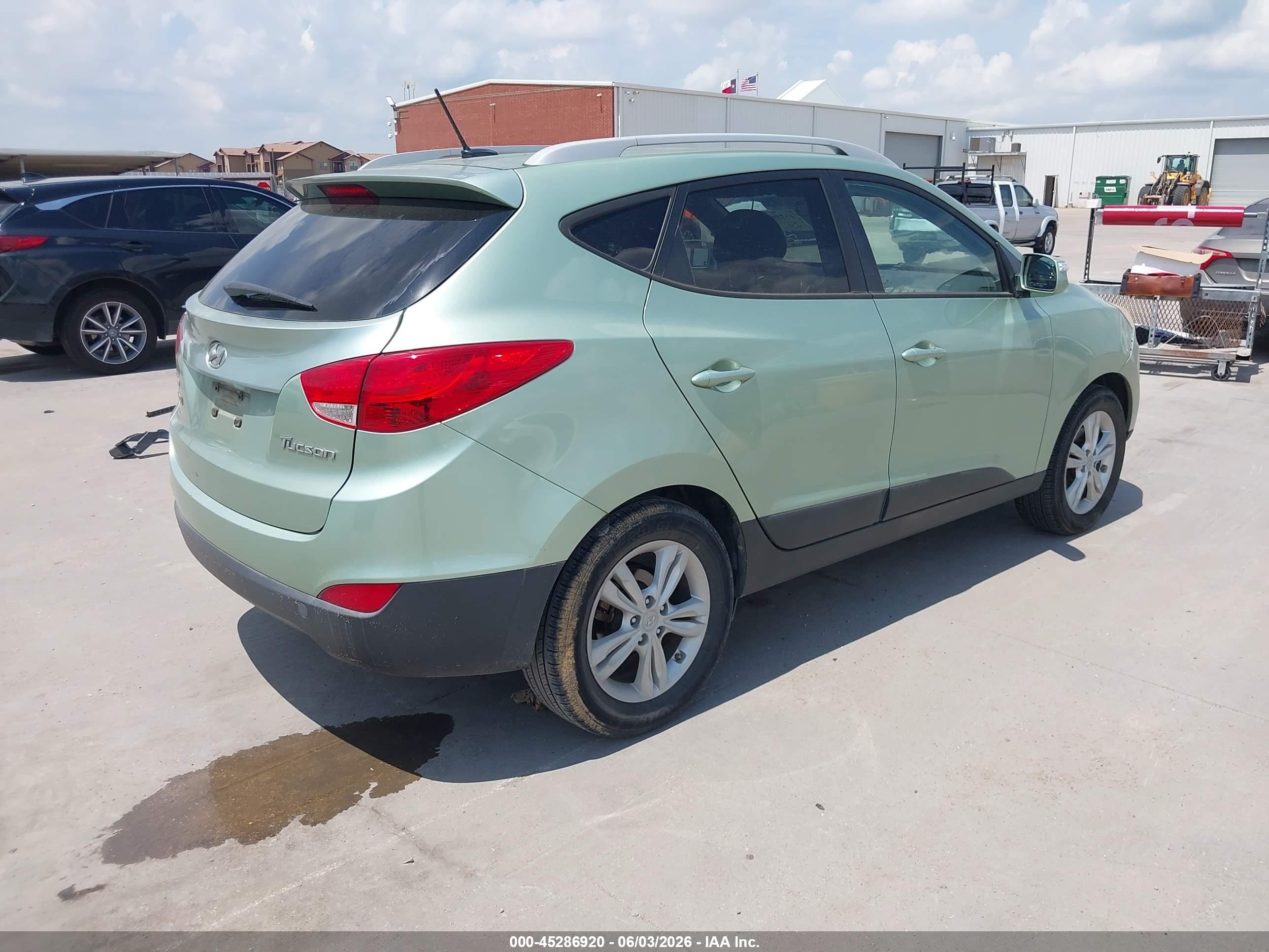 2012 Hyundai Tucson Gls Green vin: KM8JU3AC9CU535758