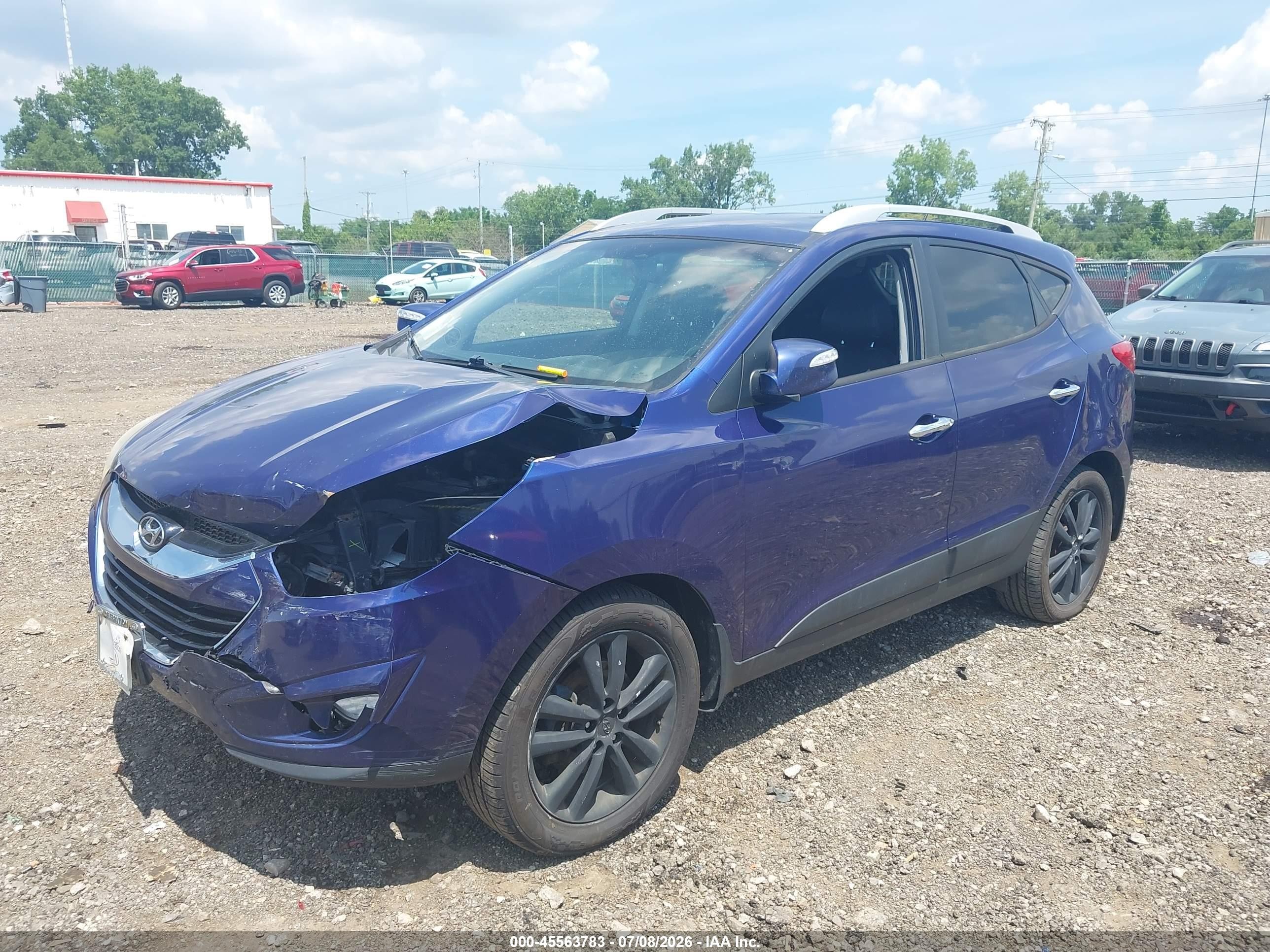 2013 Hyundai Tucson Limited Blue vin: KM8JU3AC9DU548107