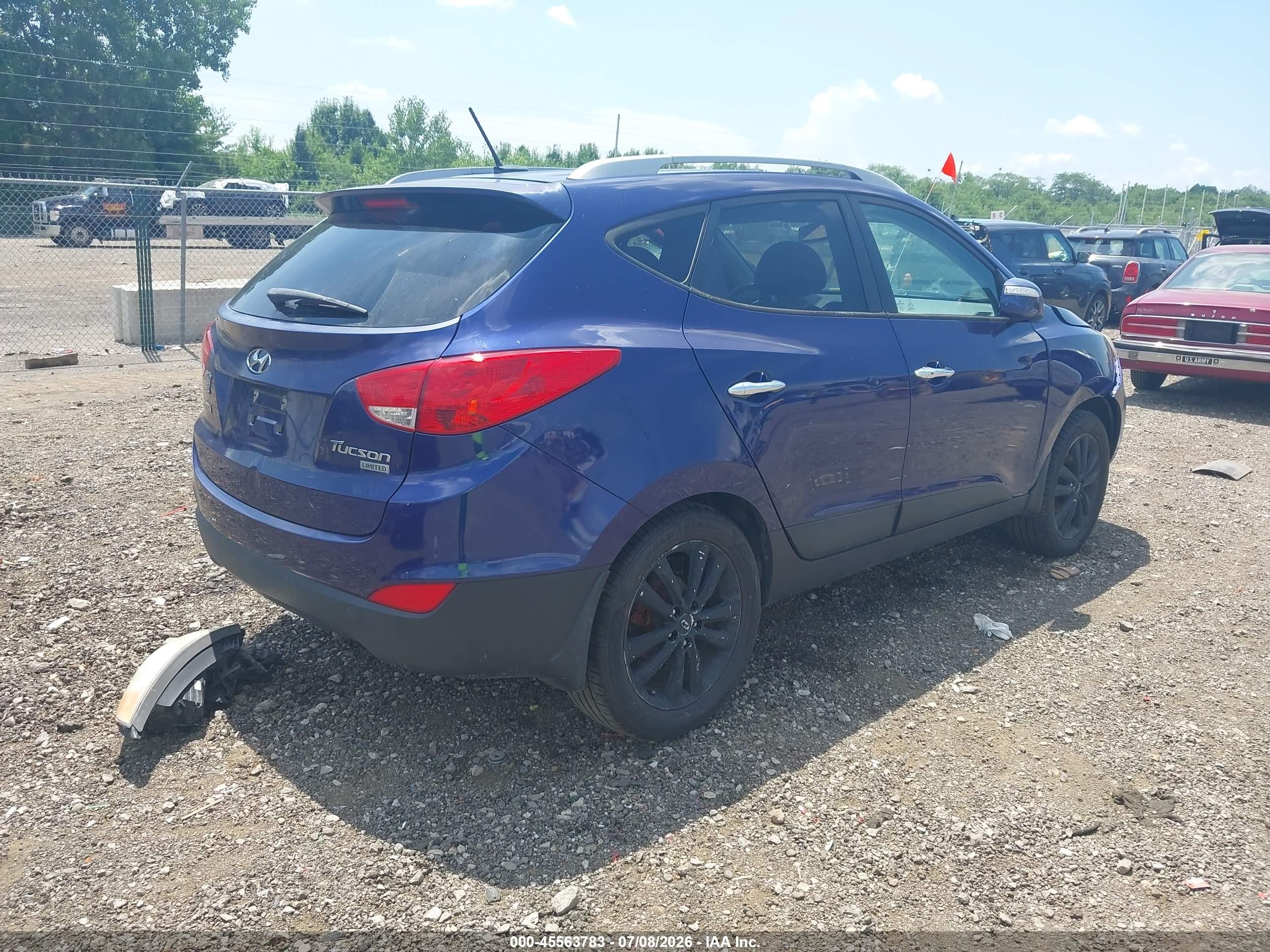 2013 Hyundai Tucson Limited Blue vin: KM8JU3AC9DU548107