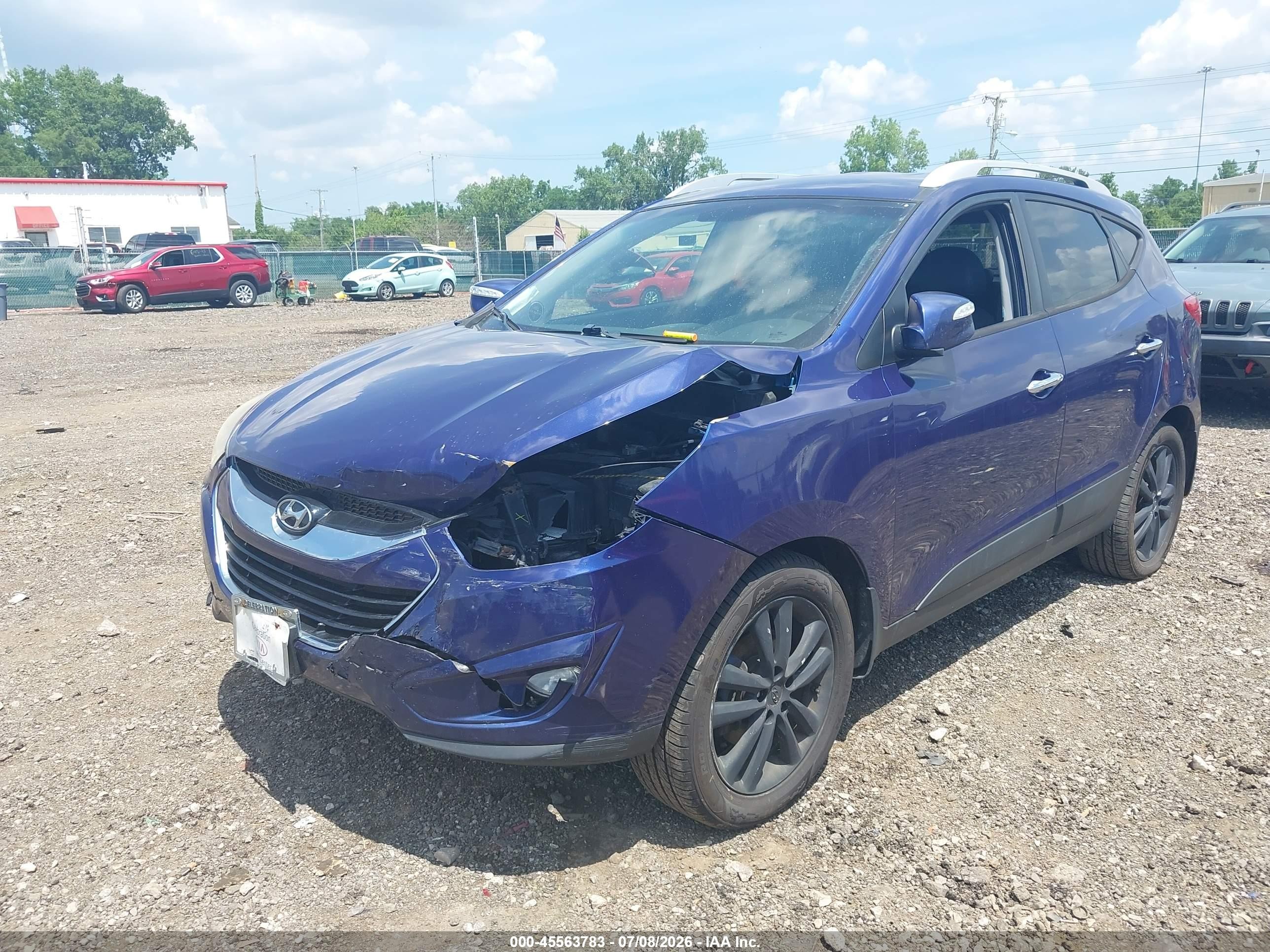 2013 Hyundai Tucson Limited Blue vin: KM8JU3AC9DU548107