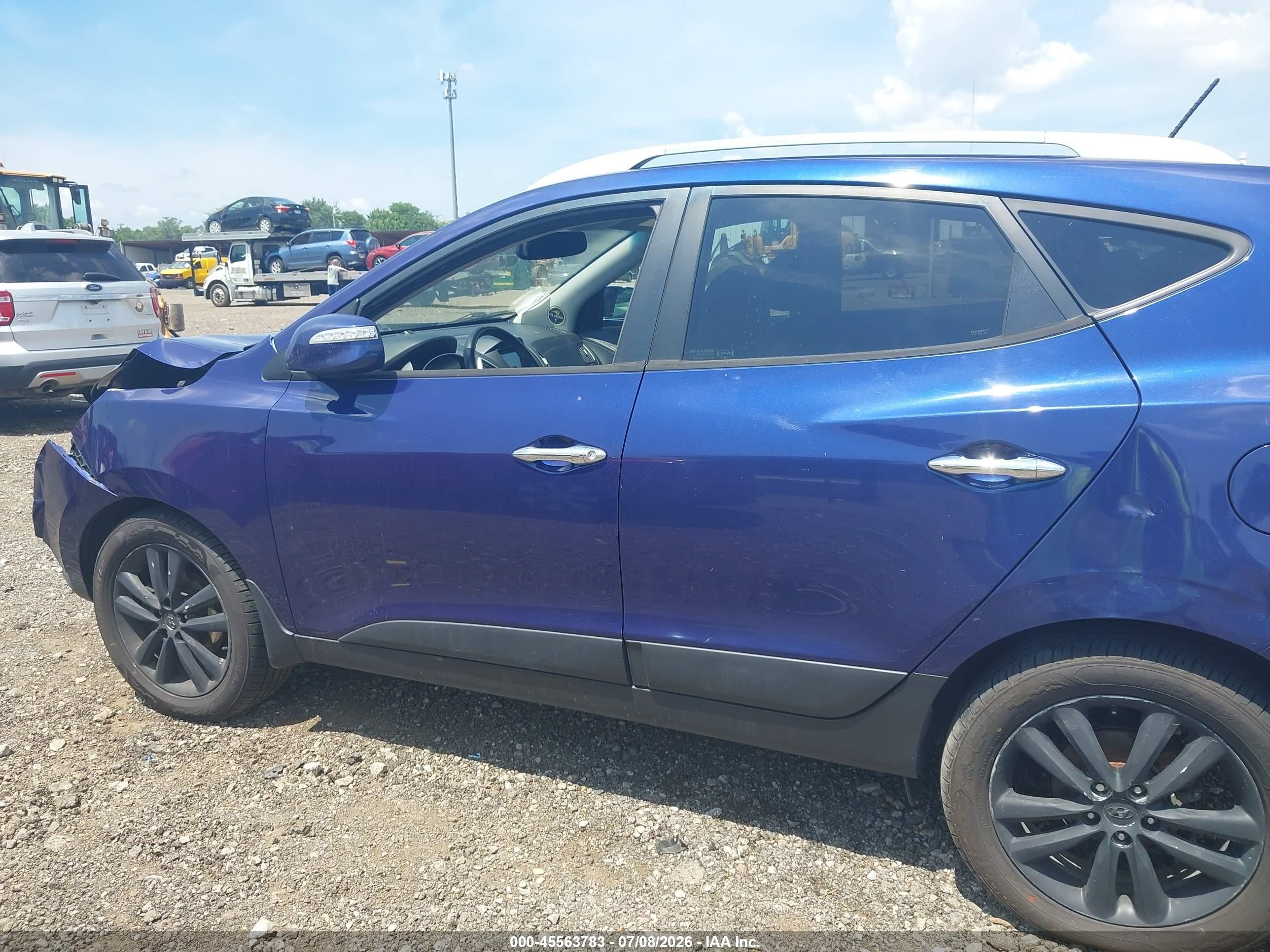 2013 Hyundai Tucson Limited Blue vin: KM8JU3AC9DU548107