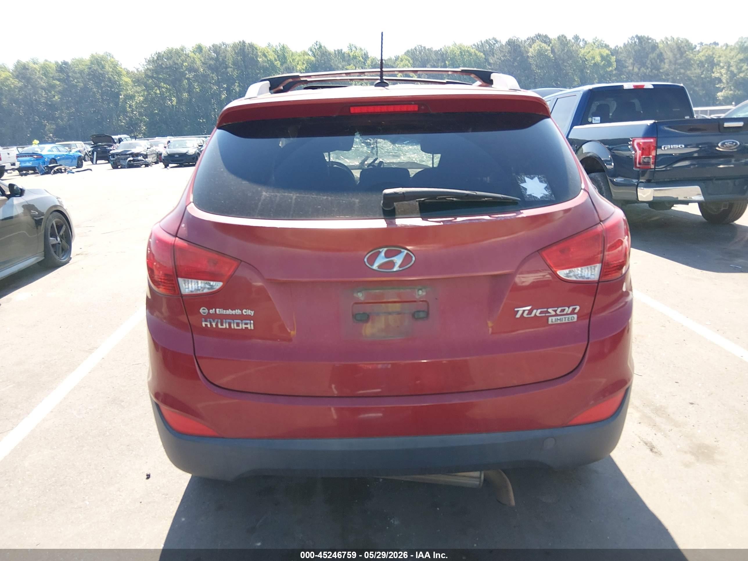 2013 Hyundai Tucson Limited Красный vin: KM8JU3AC9DU548379