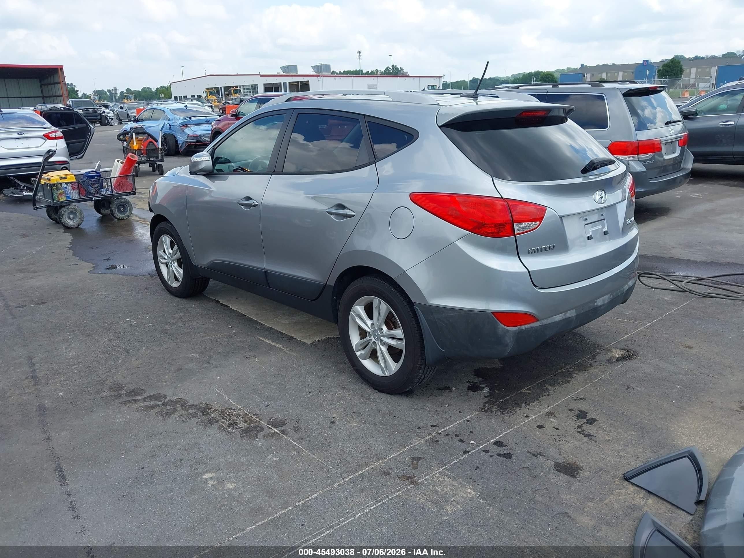 2013 Hyundai Tucson Gls Gray vin: KM8JU3AC9DU549385