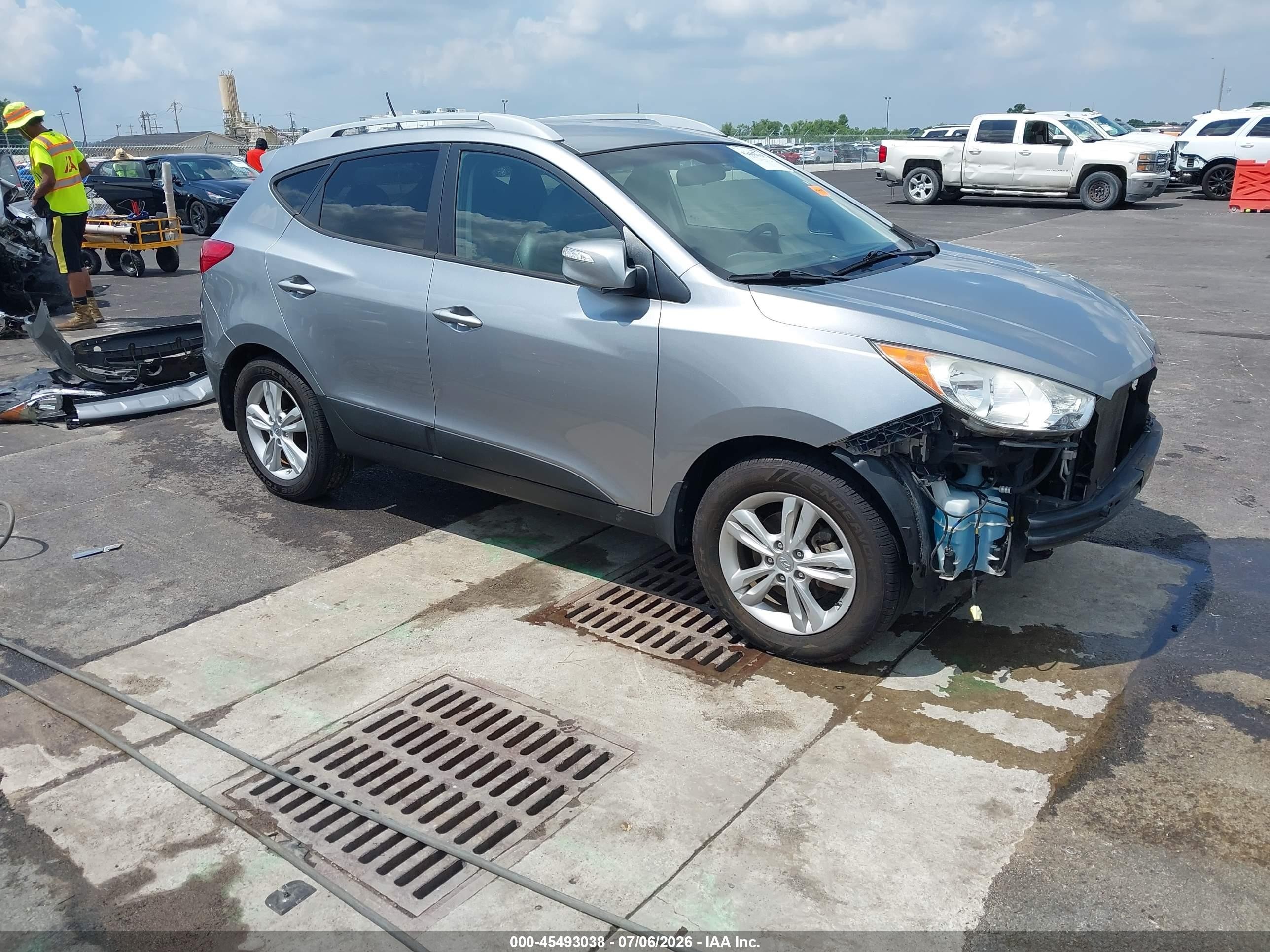 2013 Hyundai Tucson Gls Gray vin: KM8JU3AC9DU549385