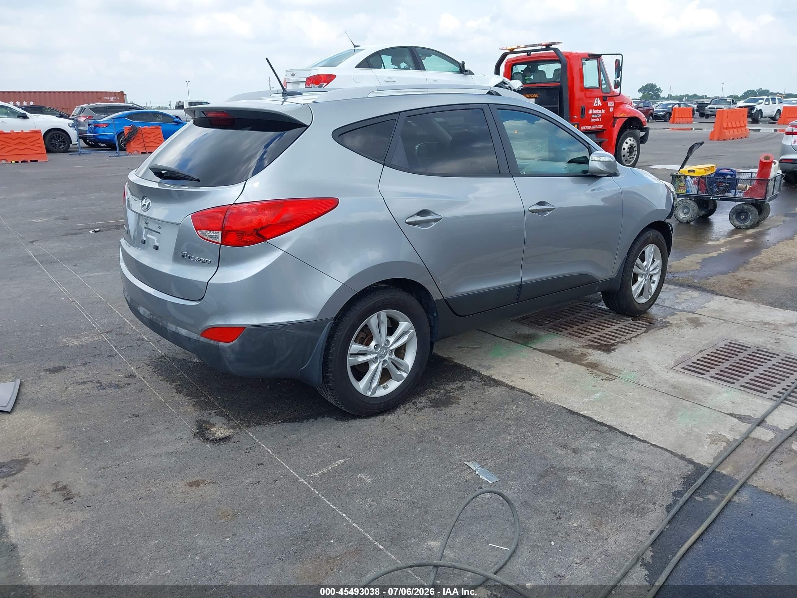 2013 Hyundai Tucson Gls Gray vin: KM8JU3AC9DU549385