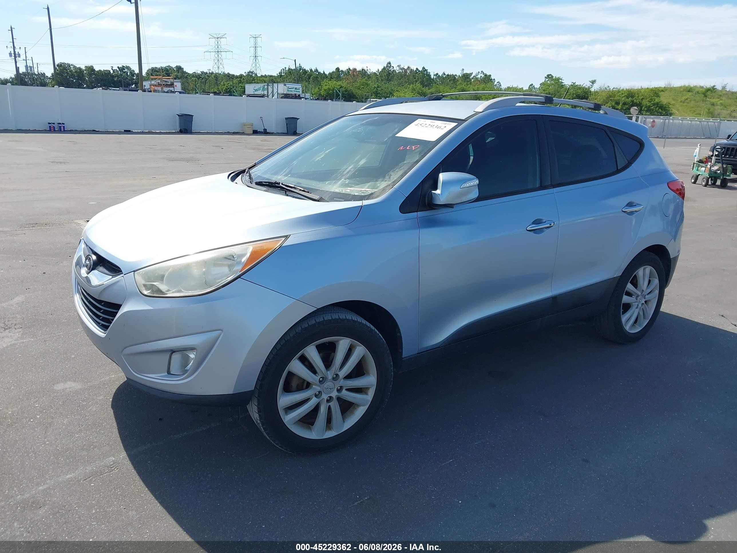 2013 Hyundai Tucson Limited Light Blue vin: KM8JU3AC9DU588624
