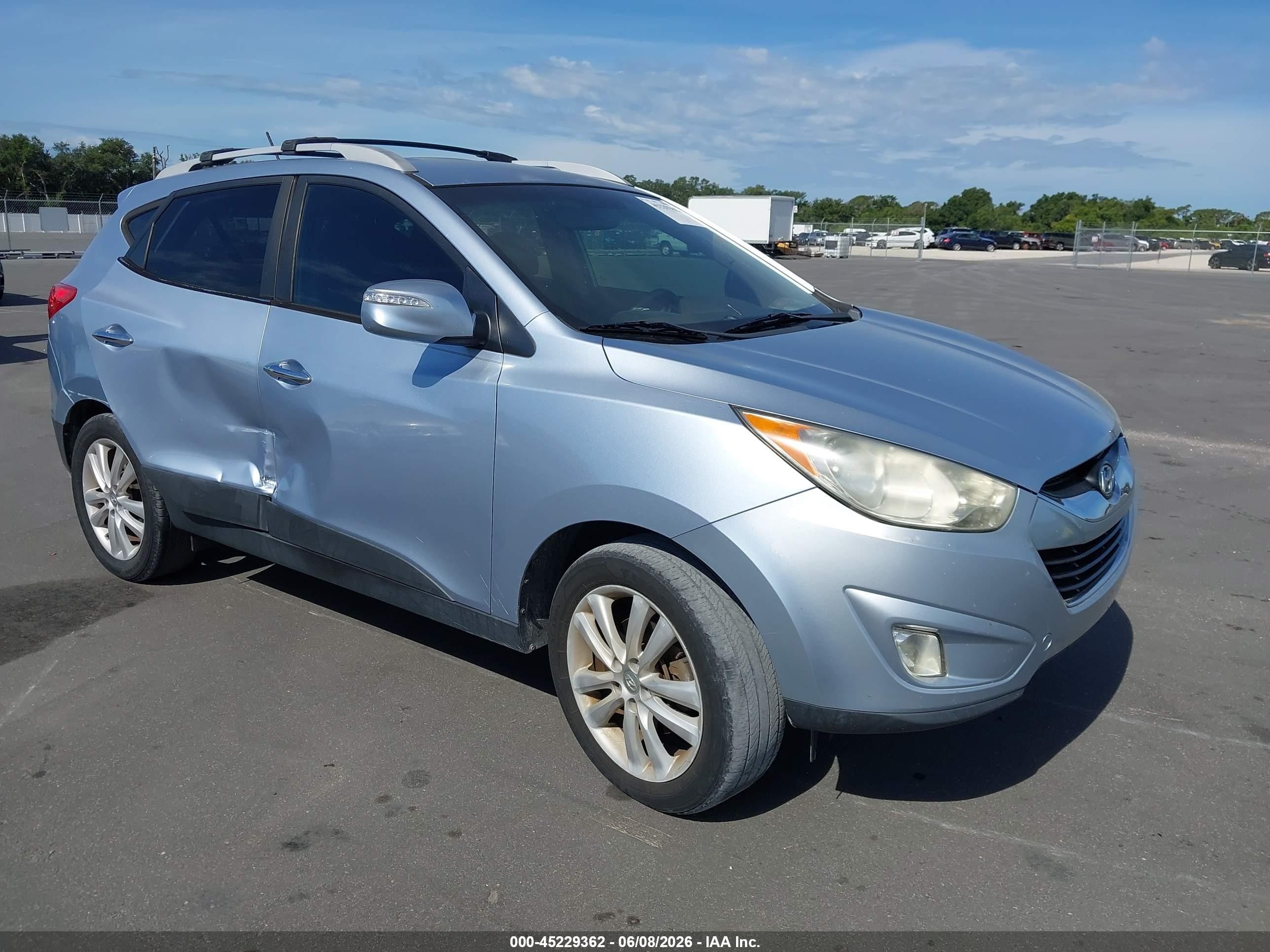 2013 Hyundai Tucson Limited Light Blue vin: KM8JU3AC9DU588624