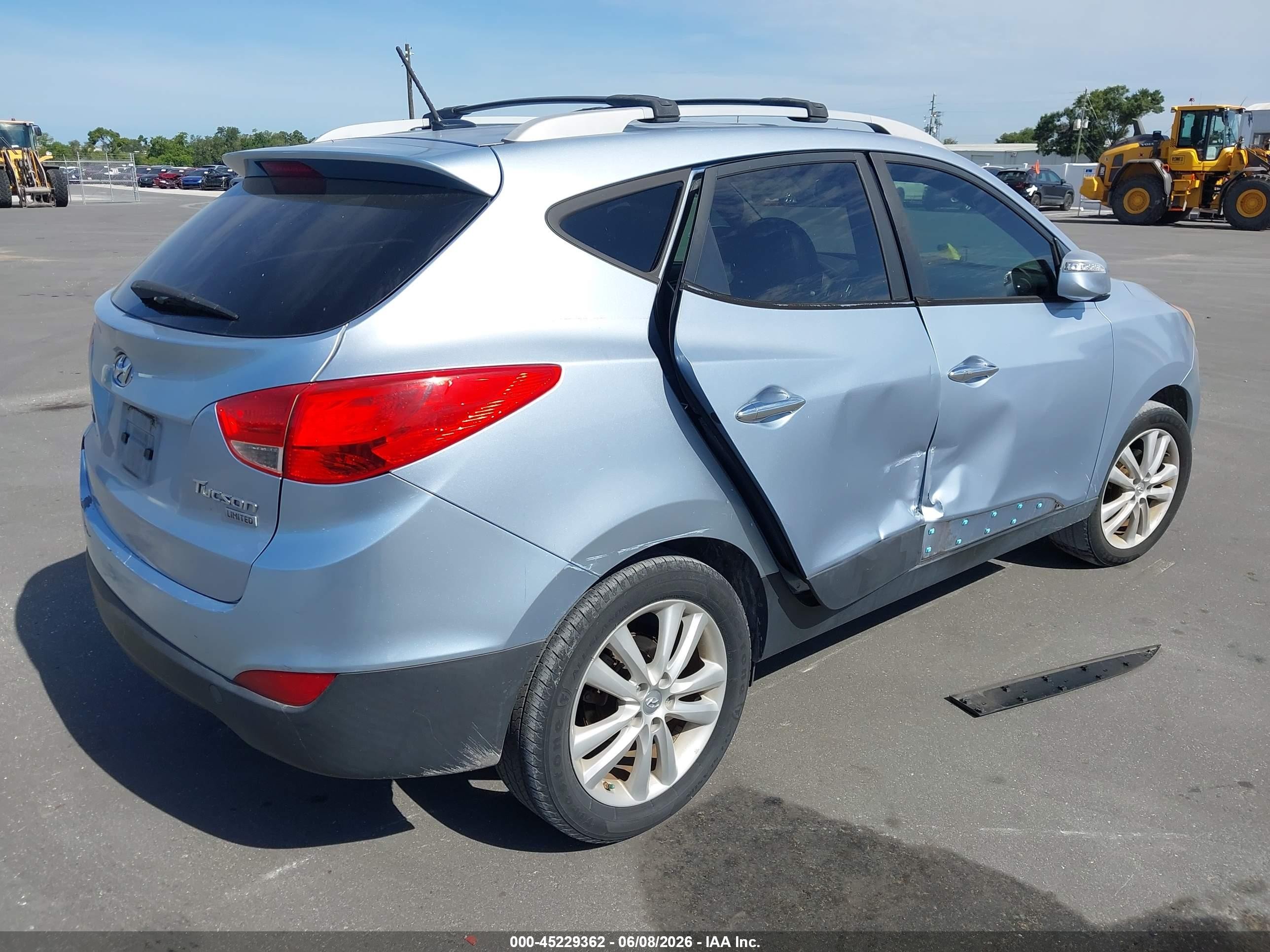 2013 Hyundai Tucson Limited Light Blue vin: KM8JU3AC9DU588624