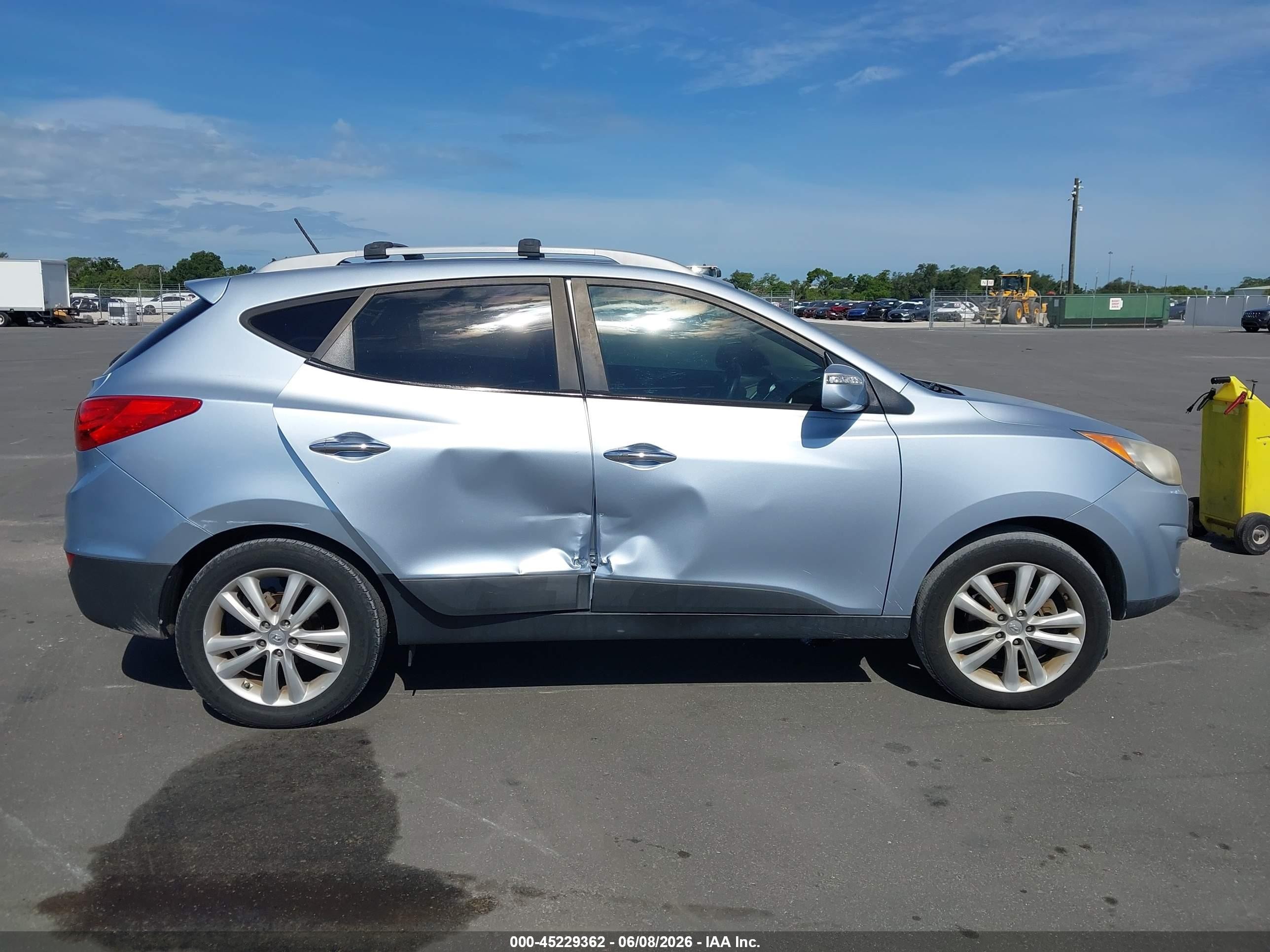 2013 Hyundai Tucson Limited Light Blue vin: KM8JU3AC9DU588624