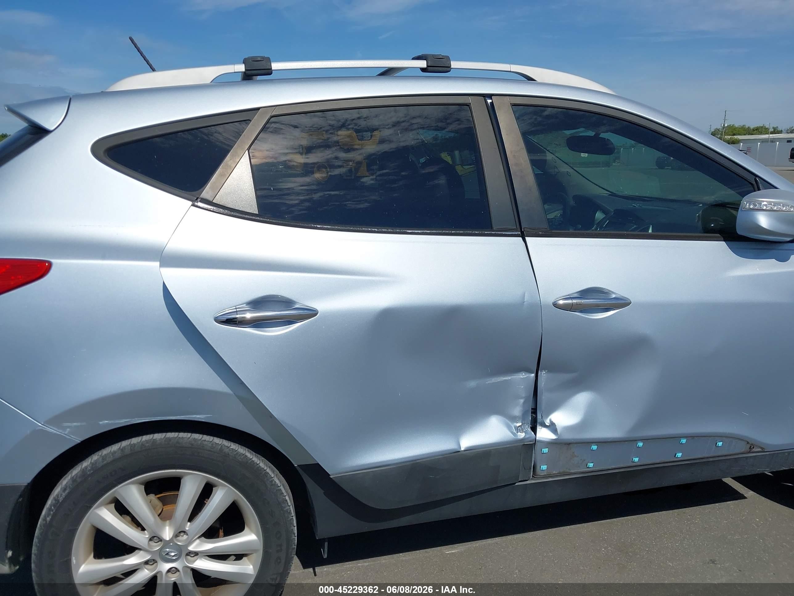 2013 Hyundai Tucson Limited Light Blue vin: KM8JU3AC9DU588624