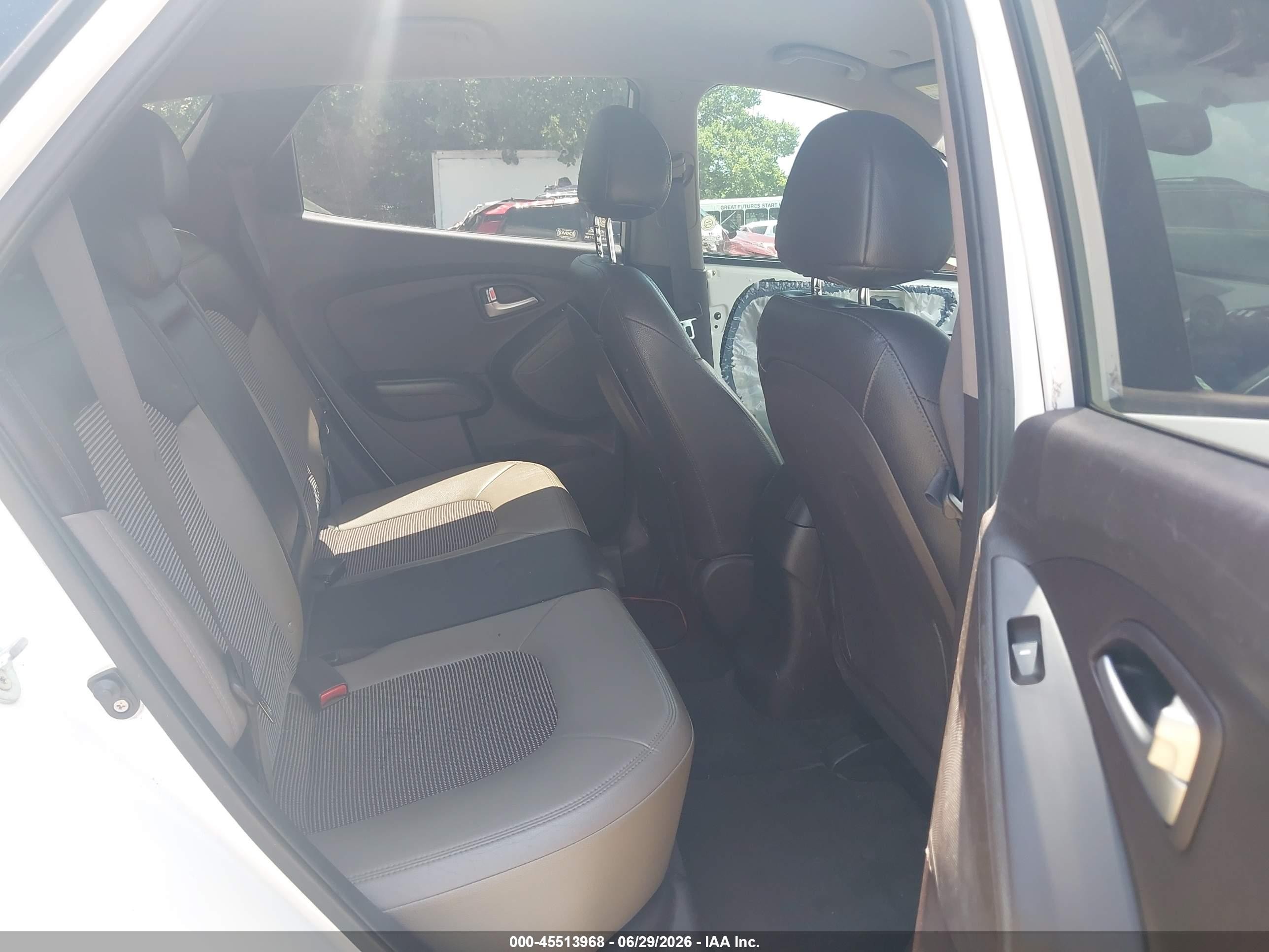 2013 Hyundai Tucson Gls White vin: KM8JU3AC9DU598456