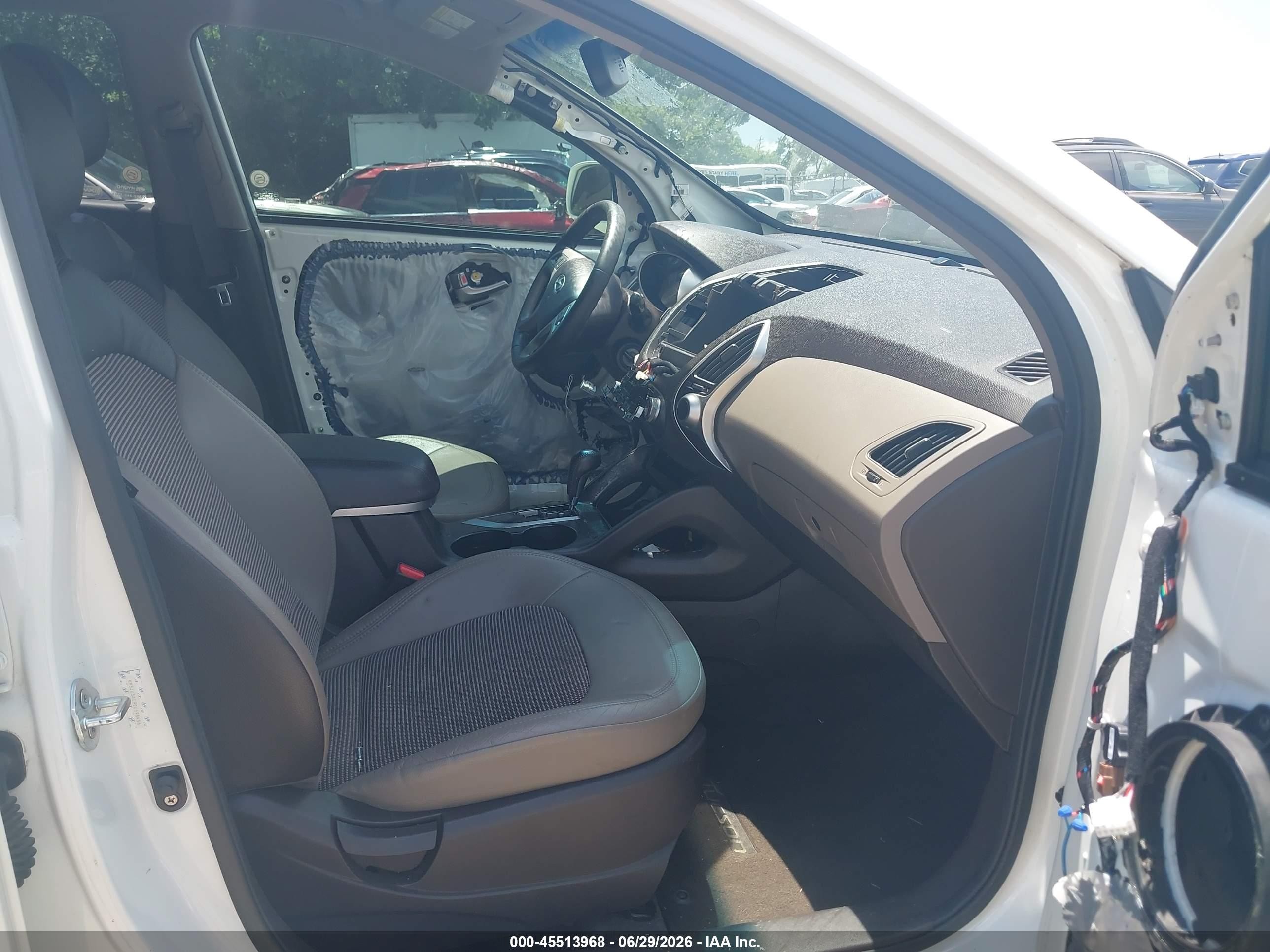 2013 Hyundai Tucson Gls White vin: KM8JU3AC9DU598456
