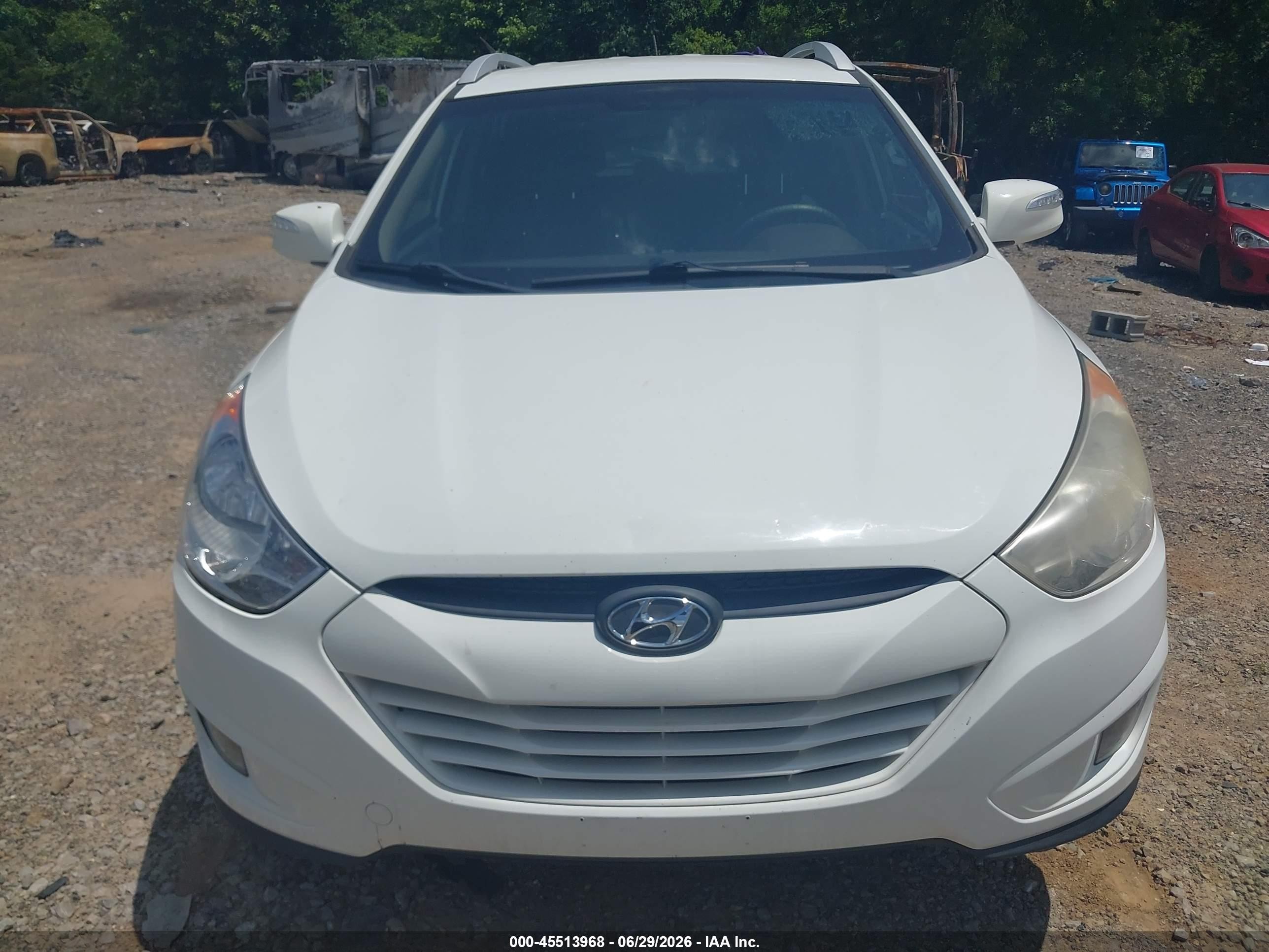 2013 Hyundai Tucson Gls White vin: KM8JU3AC9DU598456