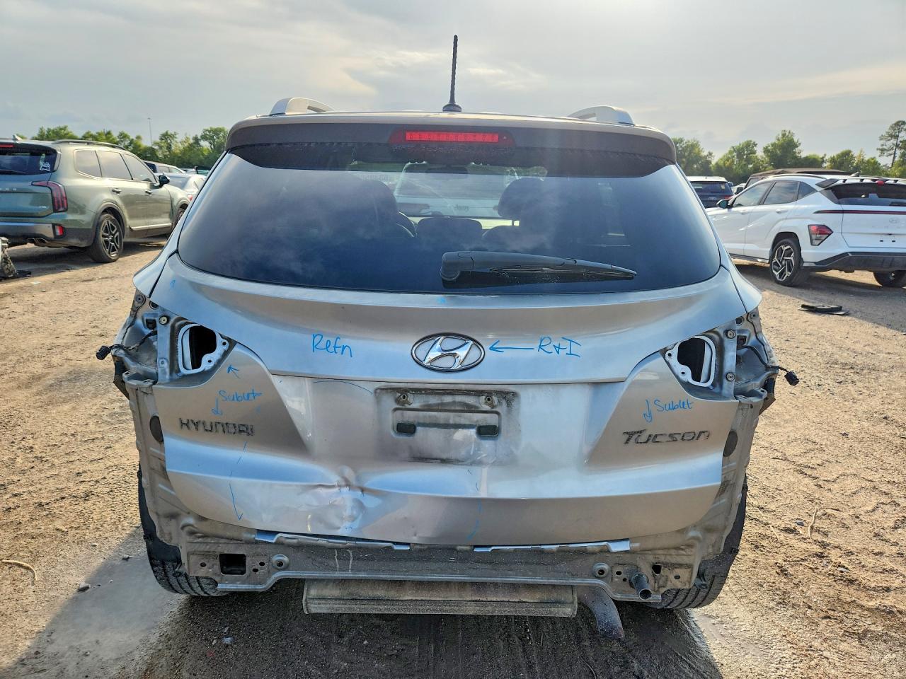 2013 Hyundai Tucson Gls Gray vin: KM8JU3AC9DU660230