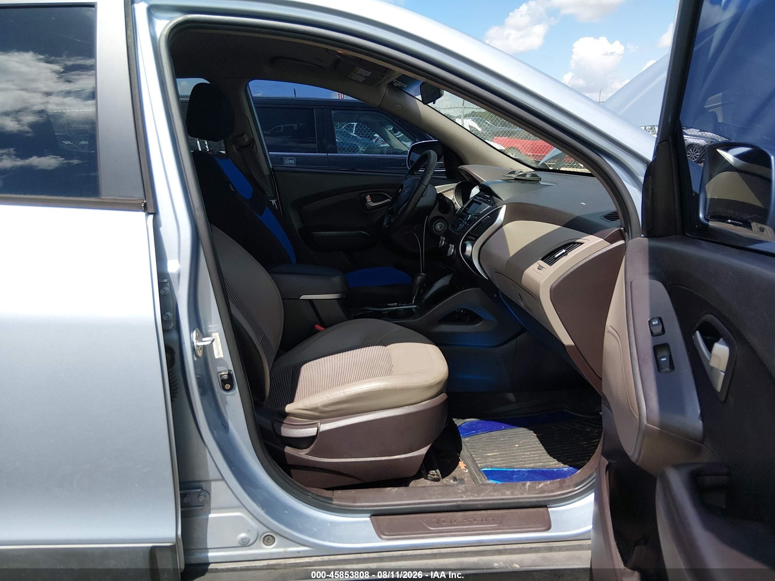 2013 Hyundai Tucson Gls Blue vin: KM8JU3AC9DU672281