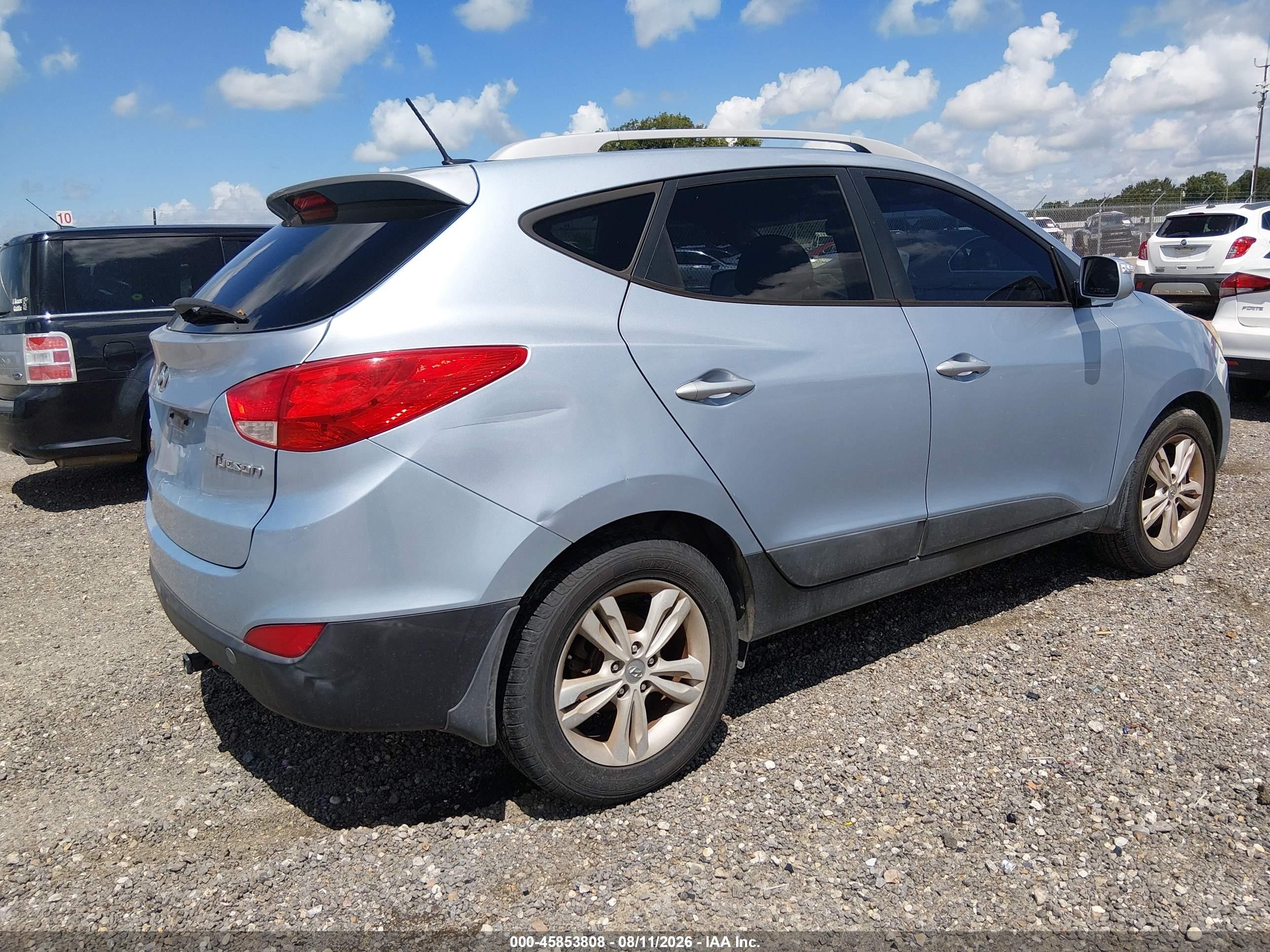 2013 Hyundai Tucson Gls Blue vin: KM8JU3AC9DU672281