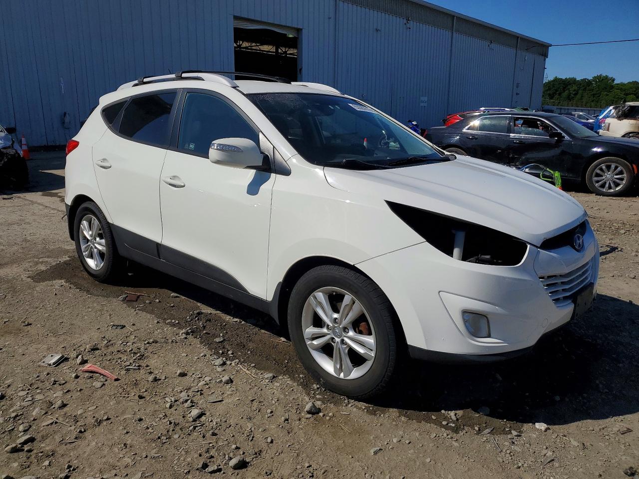 2013 Hyundai Tucson Gls White vin: KM8JU3AC9DU692871