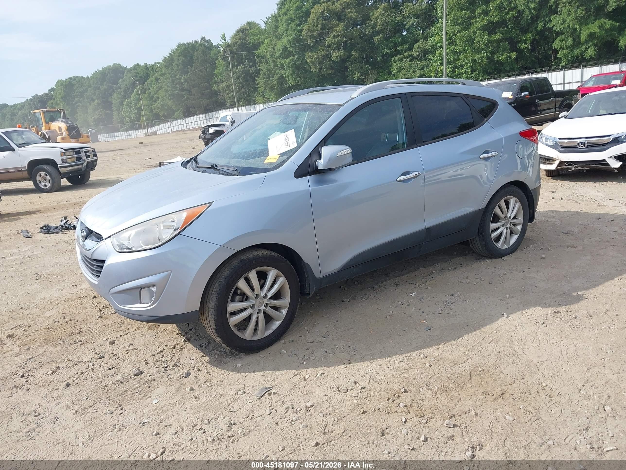 2013 Hyundai Tucson Limited Light Blue vin: KM8JU3AC9DU693860