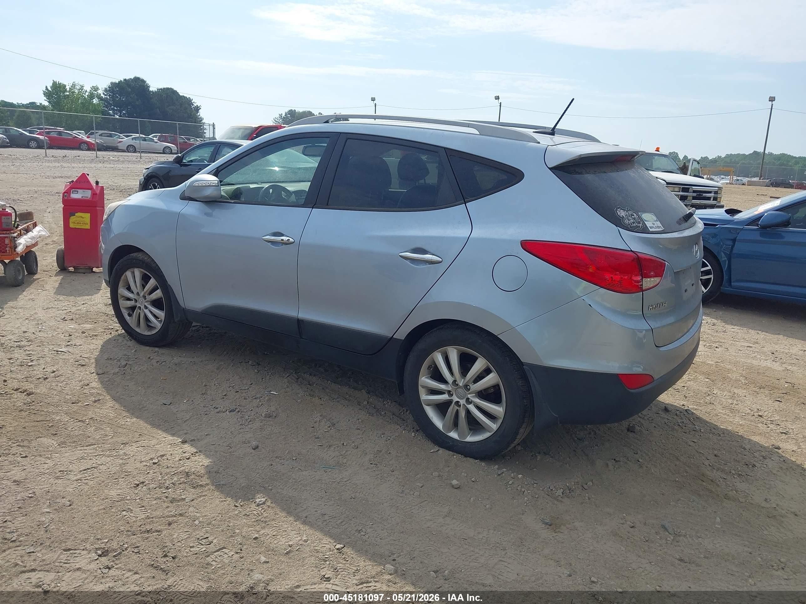 2013 Hyundai Tucson Limited Light Blue vin: KM8JU3AC9DU693860