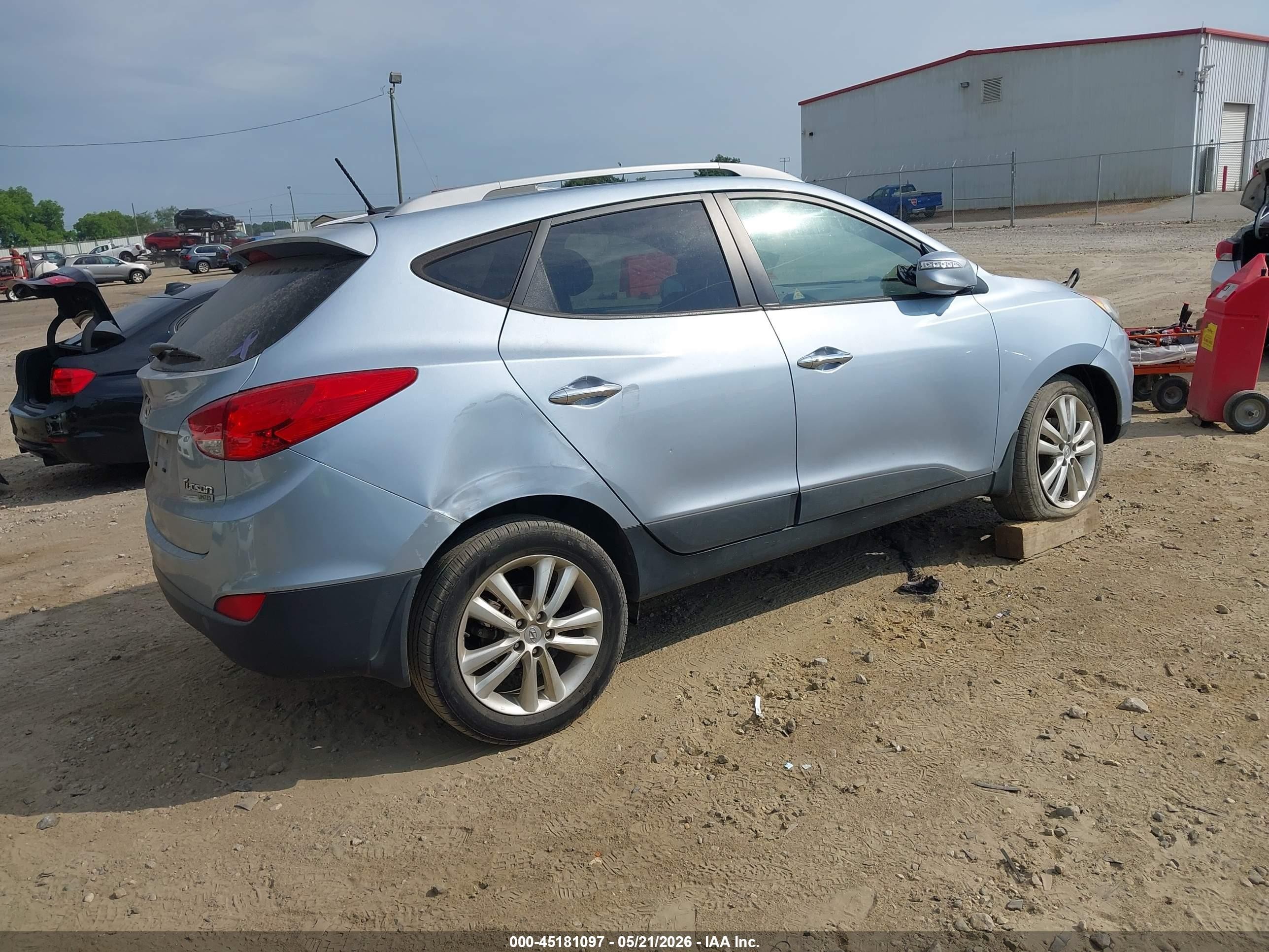 2013 Hyundai Tucson Limited Light Blue vin: KM8JU3AC9DU693860