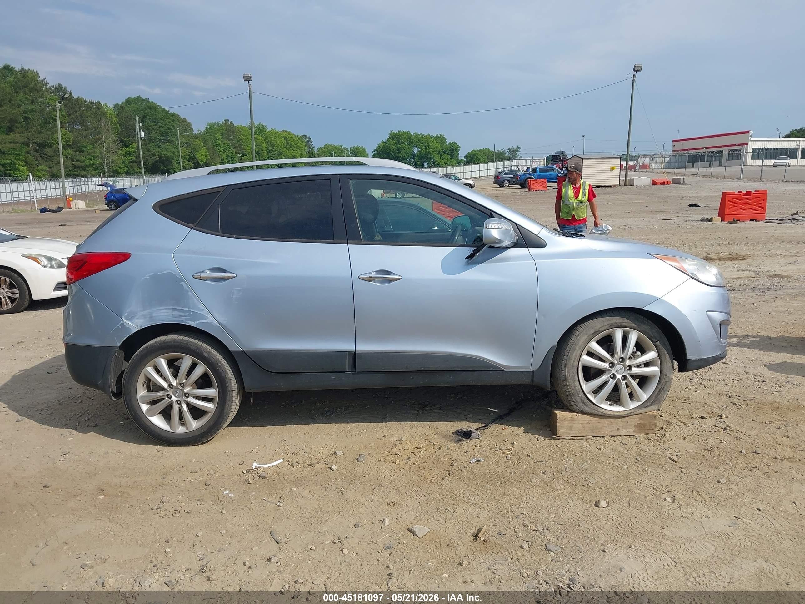 2013 Hyundai Tucson Limited Light Blue vin: KM8JU3AC9DU693860
