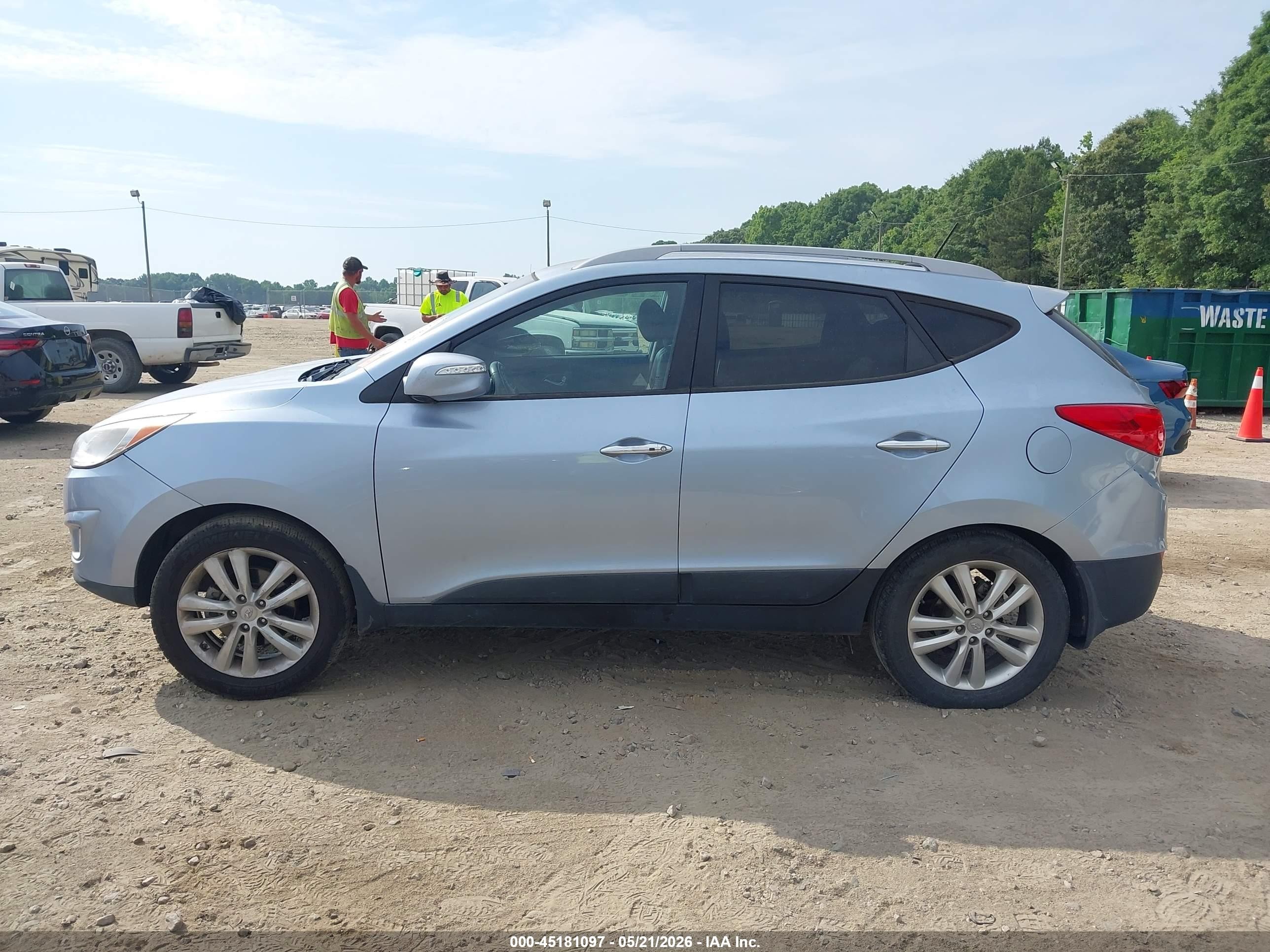2013 Hyundai Tucson Limited Light Blue vin: KM8JU3AC9DU693860