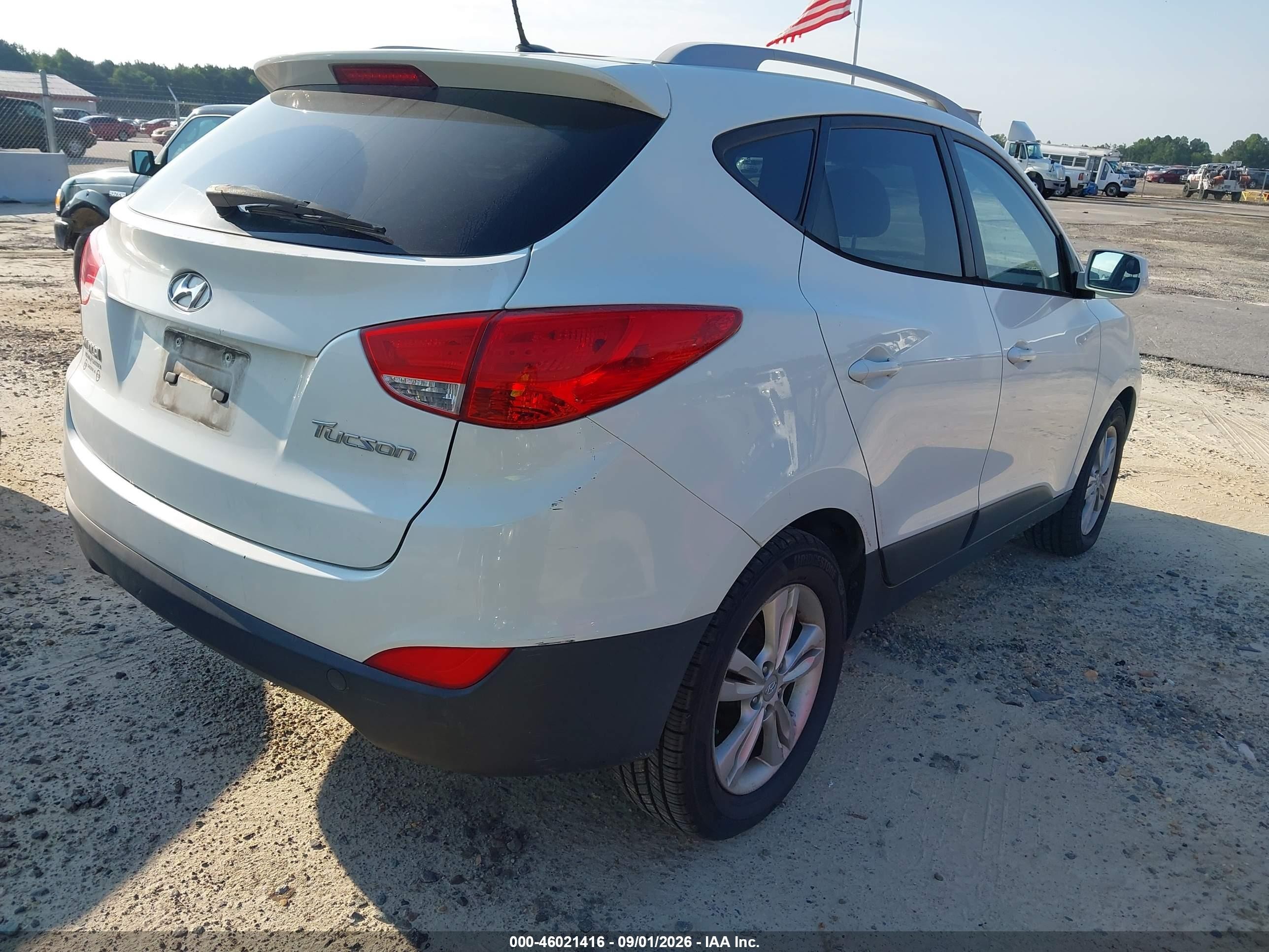 2010 Hyundai Tucson Gls/limited White vin: KM8JU3ACXAU017932