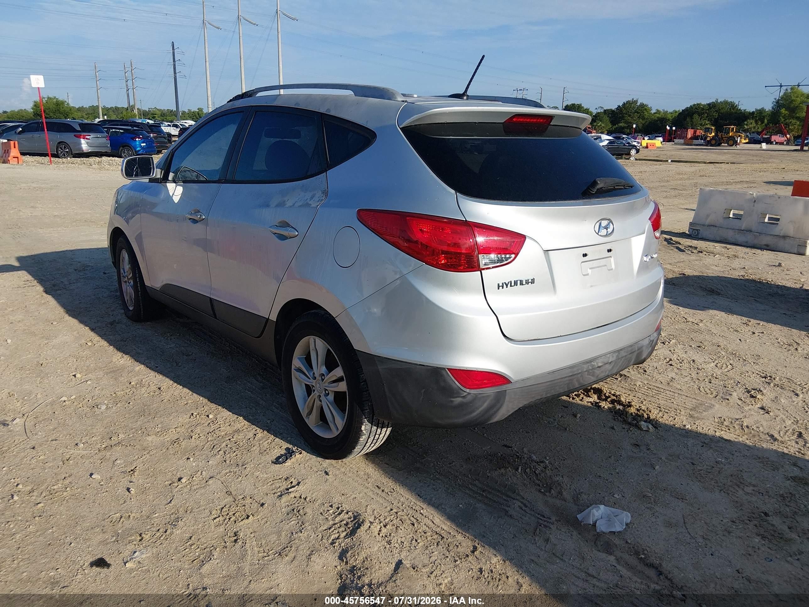 2010 Hyundai Tucson Gls Gray vin: KM8JU3ACXAU020524