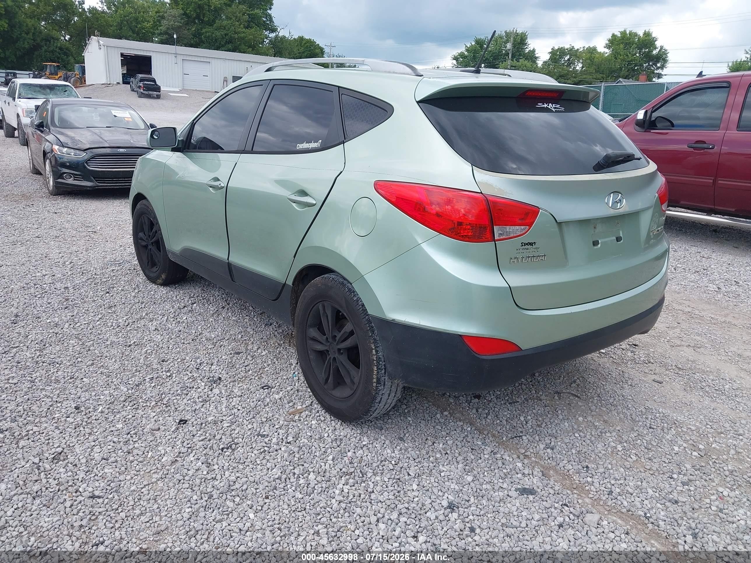 2011 Hyundai Tucson Gls Зеленый vin: KM8JU3ACXBU185796
