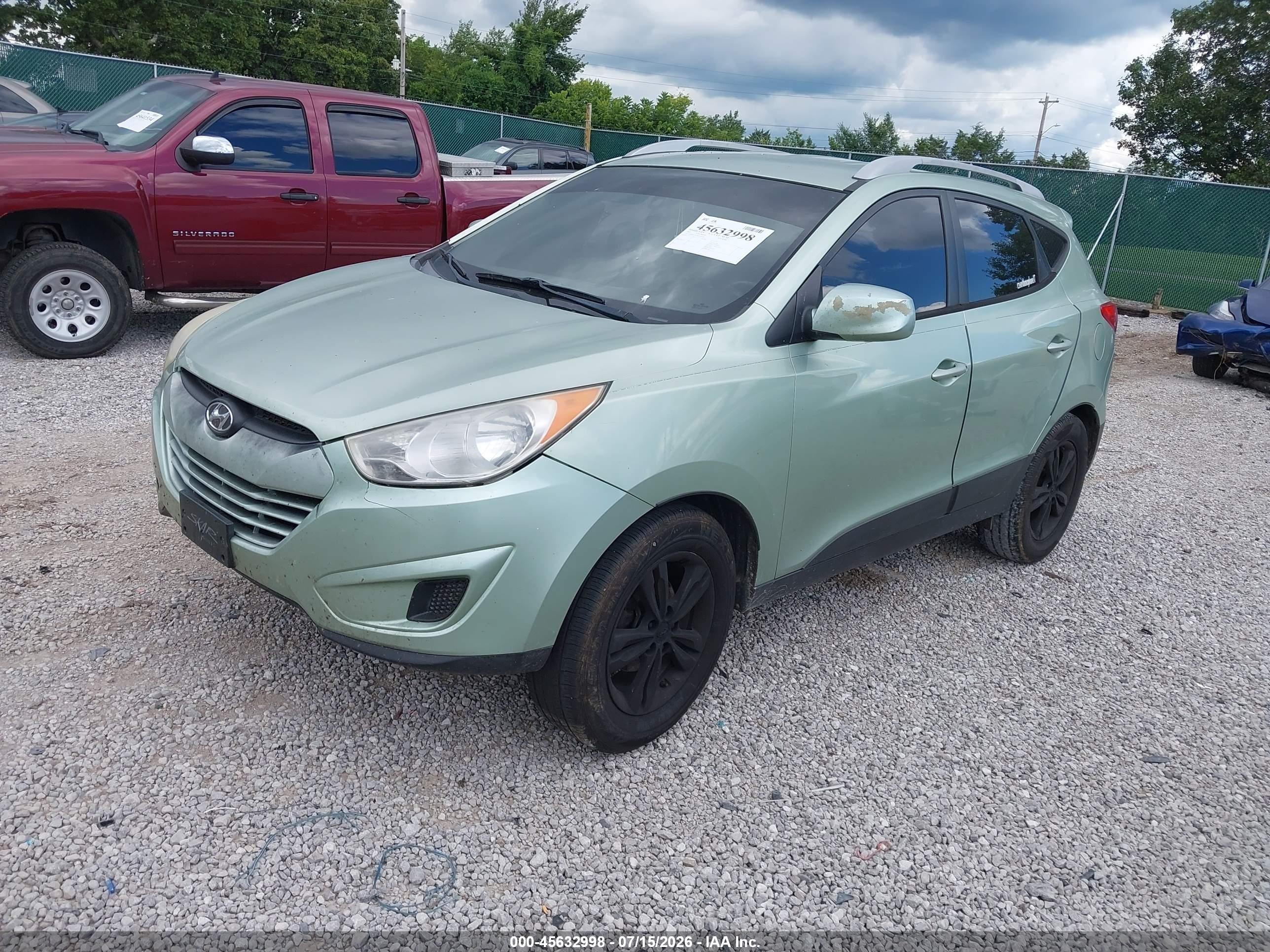 2011 Hyundai Tucson Gls Зеленый vin: KM8JU3ACXBU185796