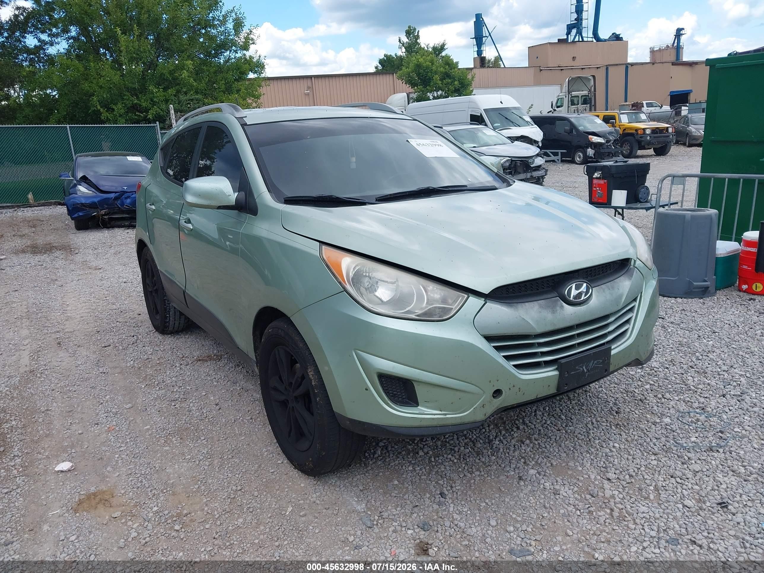 2011 Hyundai Tucson Gls Зеленый vin: KM8JU3ACXBU185796