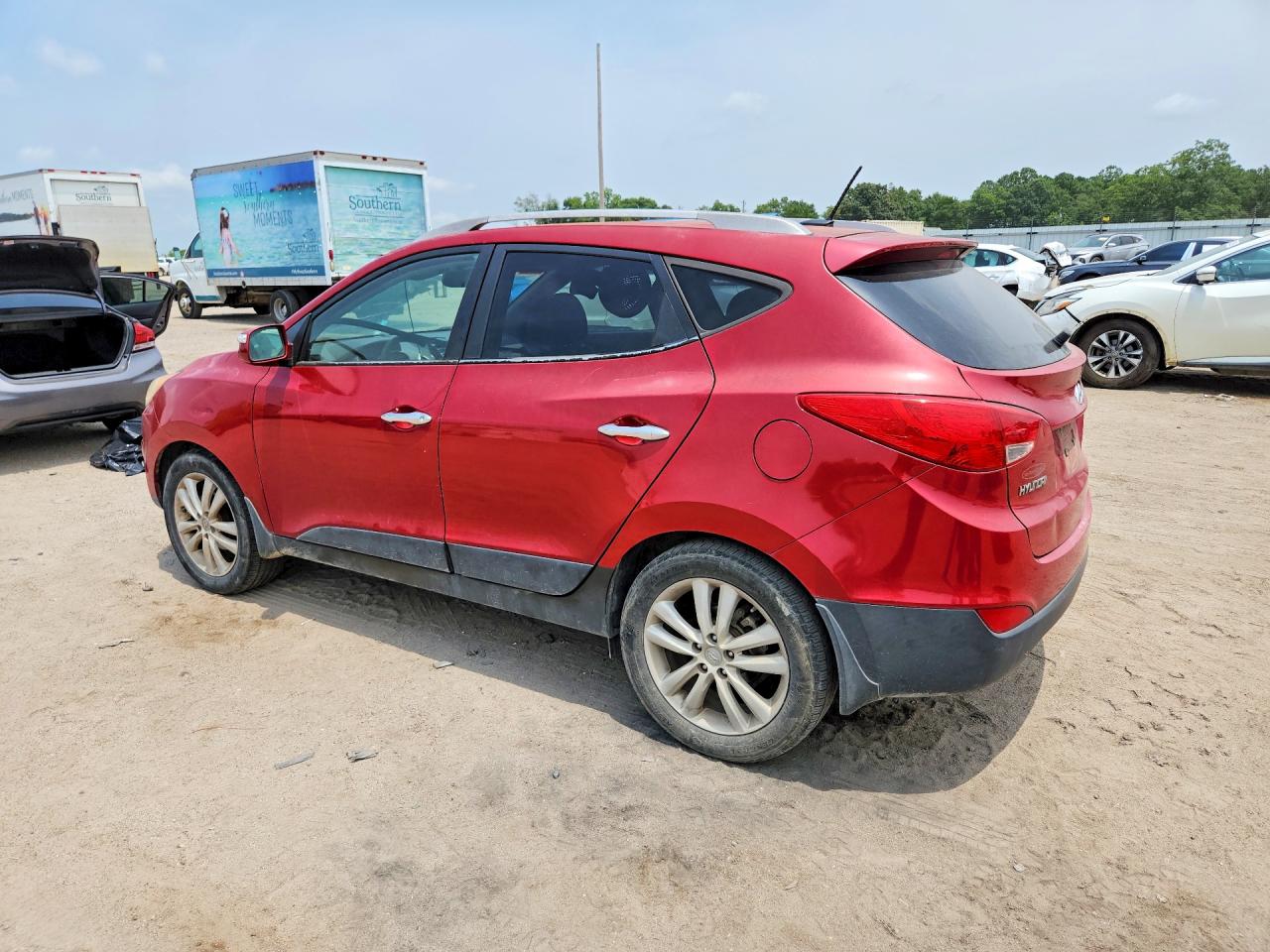 2011 Hyundai Tucson Limited Red vin: KM8JU3ACXBU256530