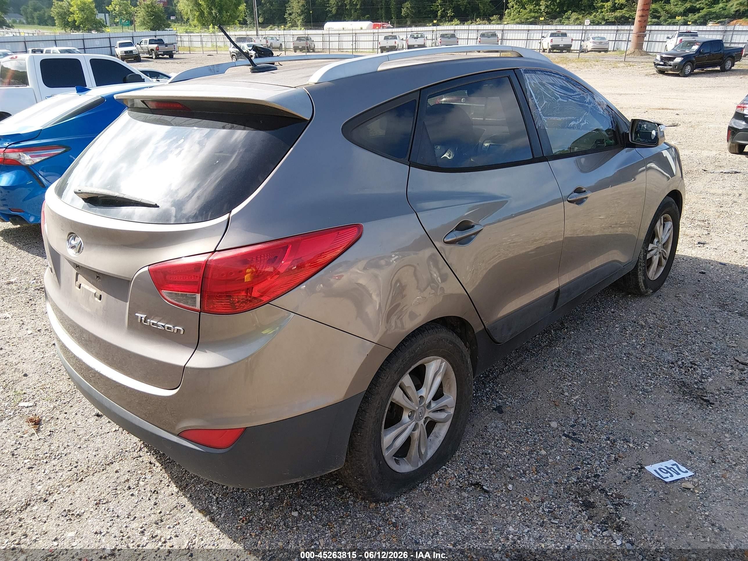 2012 Hyundai Tucson Gls Серый vin: KM8JU3ACXCU377379
