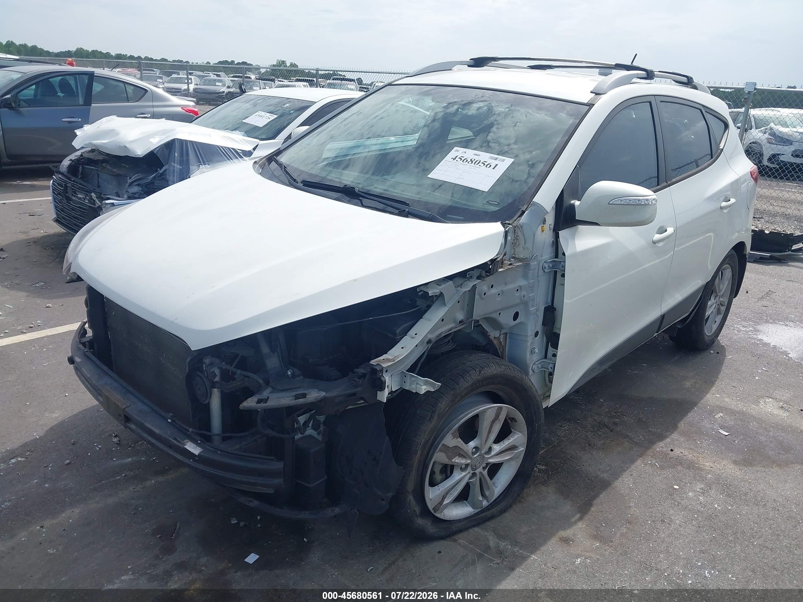 2012 Hyundai Tucson Gls White vin: KM8JU3ACXCU471214