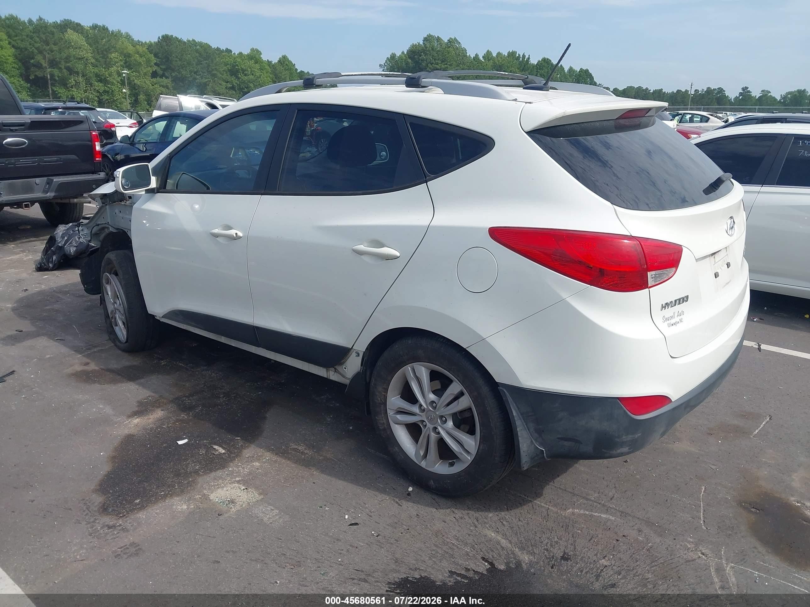 2012 Hyundai Tucson Gls White vin: KM8JU3ACXCU471214