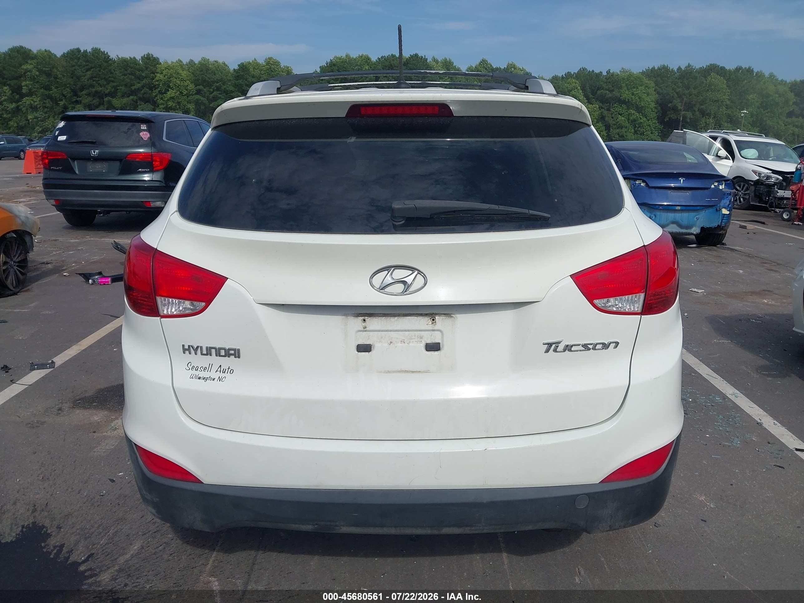 2012 Hyundai Tucson Gls White vin: KM8JU3ACXCU471214