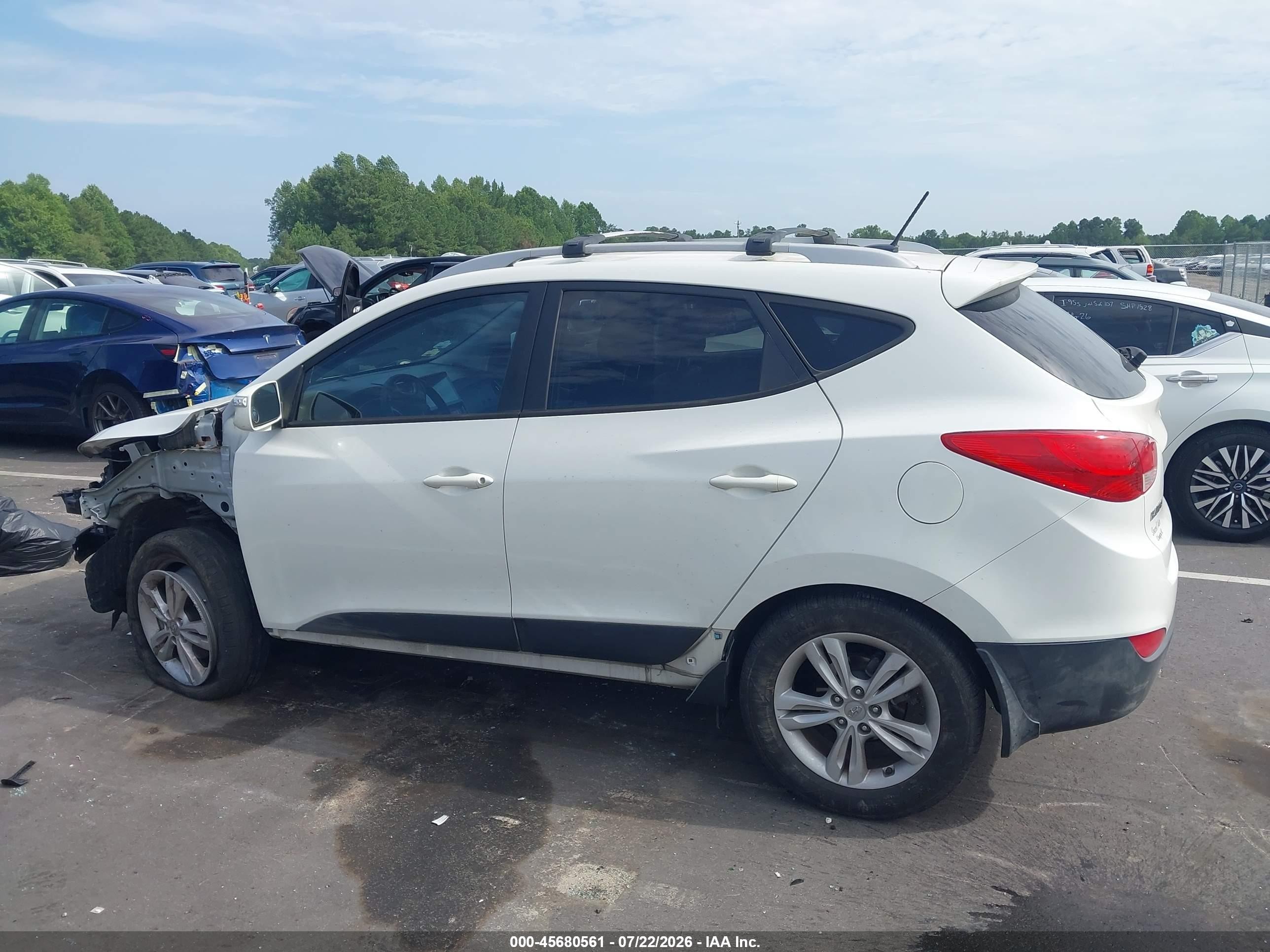 2012 Hyundai Tucson Gls White vin: KM8JU3ACXCU471214
