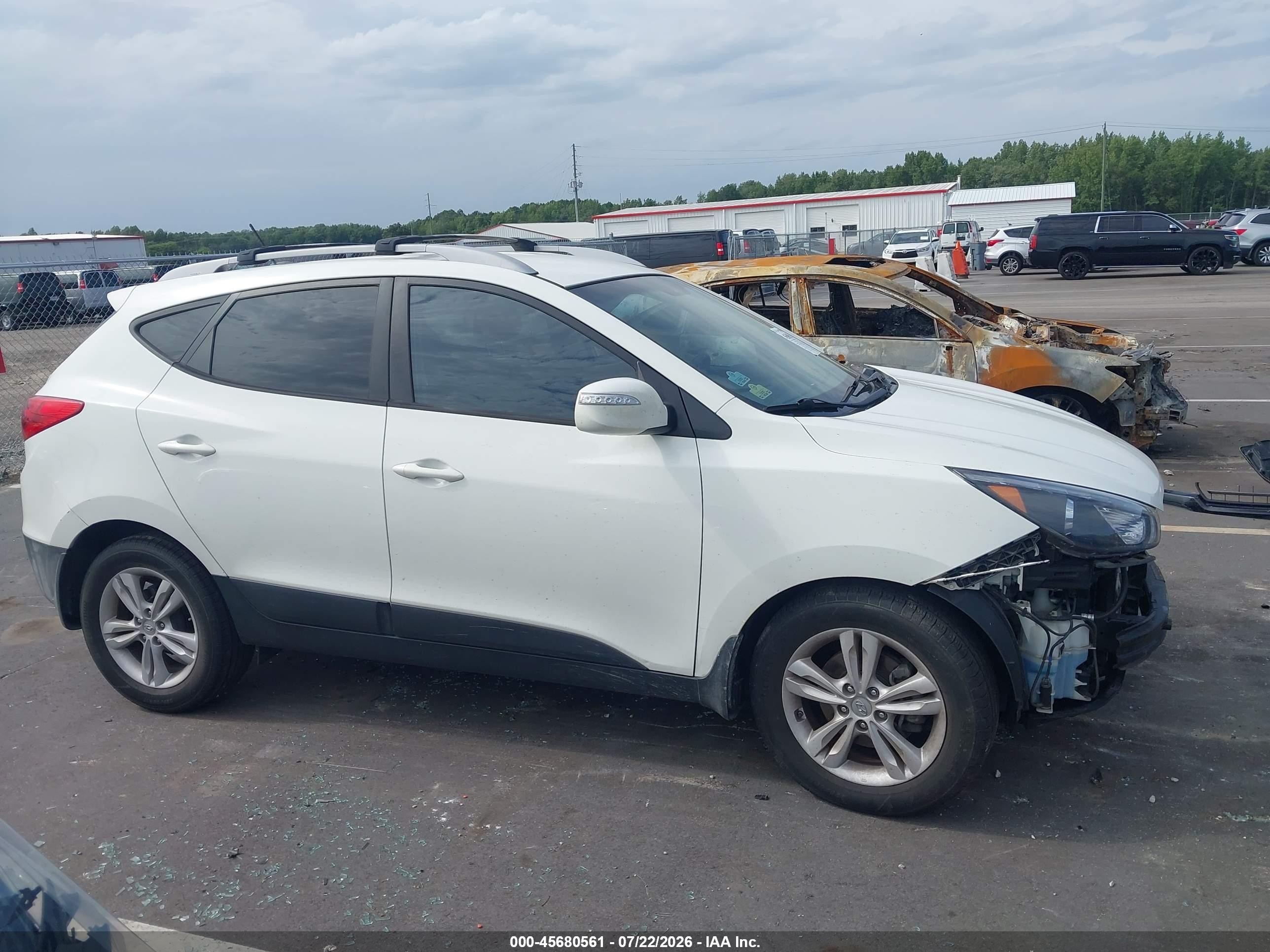 2012 Hyundai Tucson Gls White vin: KM8JU3ACXCU471214