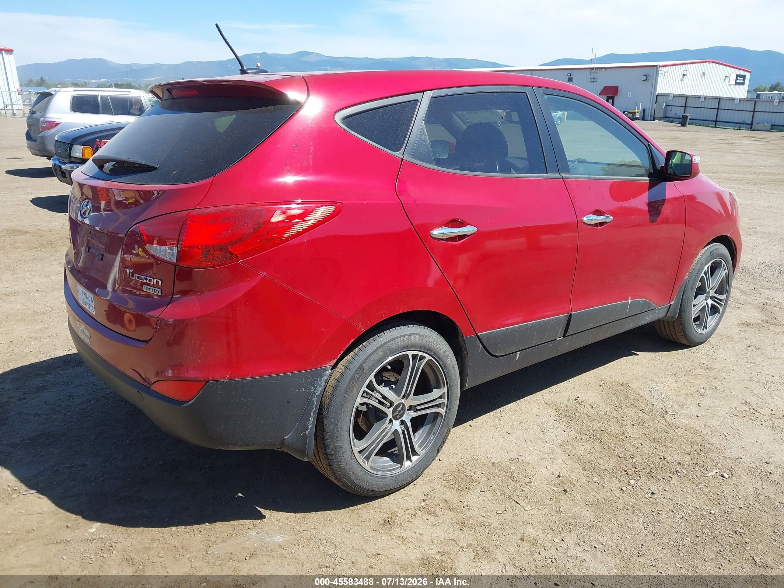 2013 Hyundai Tucson Limited Red vin: KM8JU3ACXDU563991