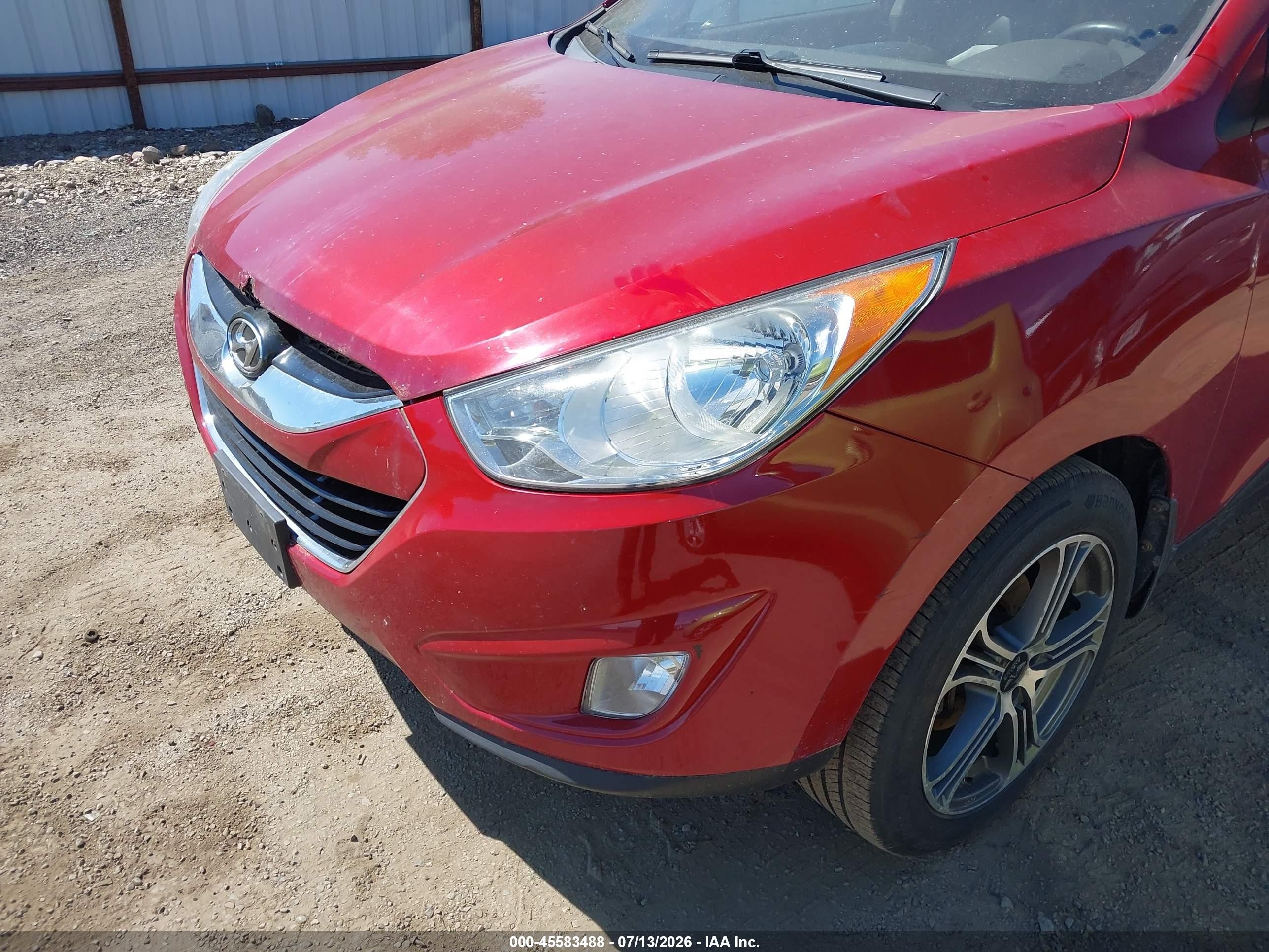 2013 Hyundai Tucson Limited Red vin: KM8JU3ACXDU563991