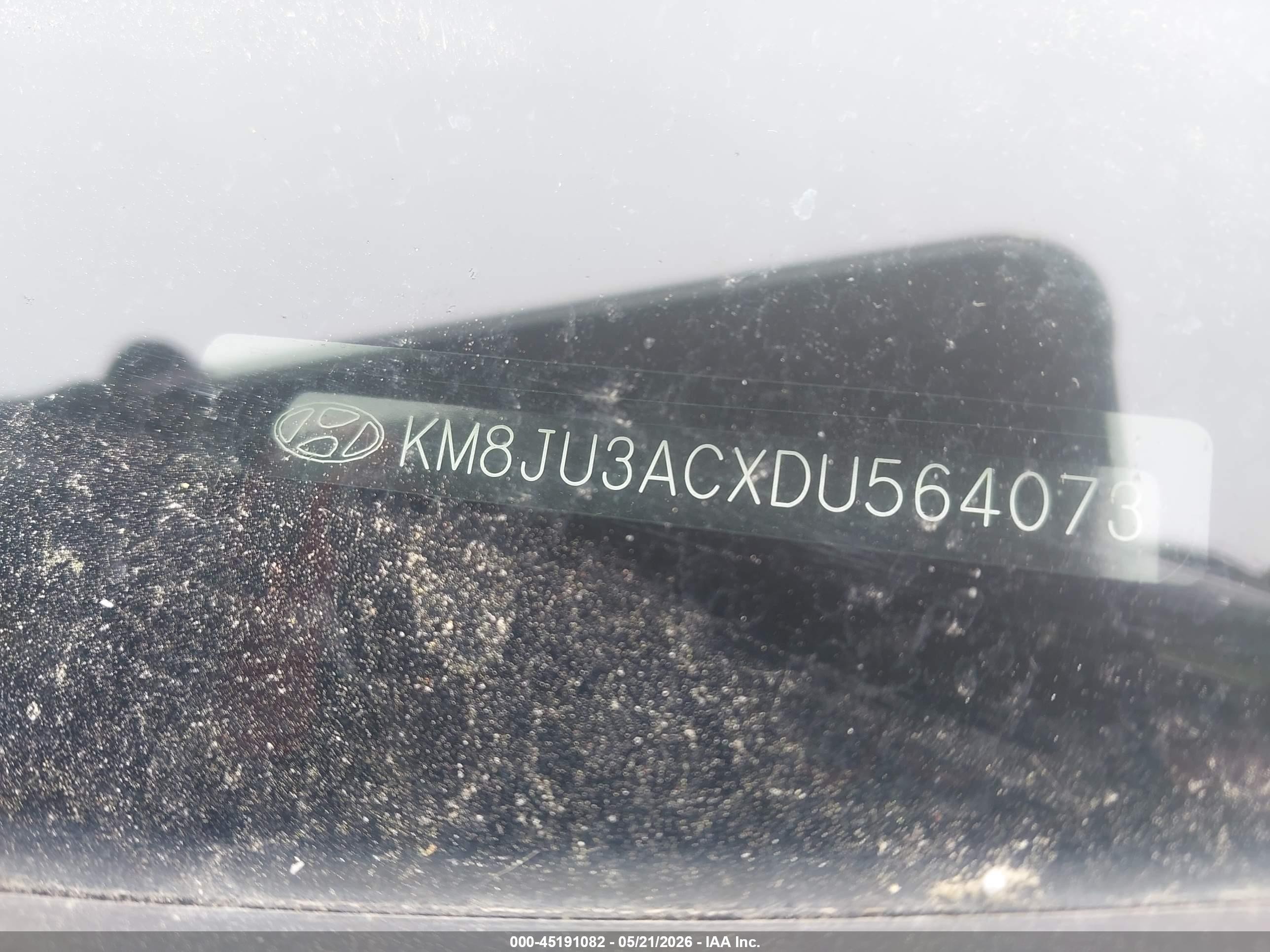 2013 Hyundai Tucson Gls Black vin: KM8JU3ACXDU564073