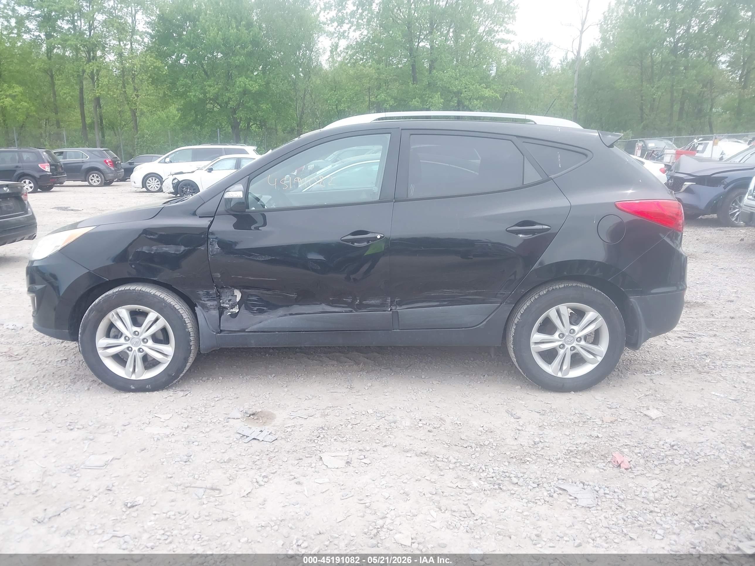 2013 Hyundai Tucson Gls Black vin: KM8JU3ACXDU564073