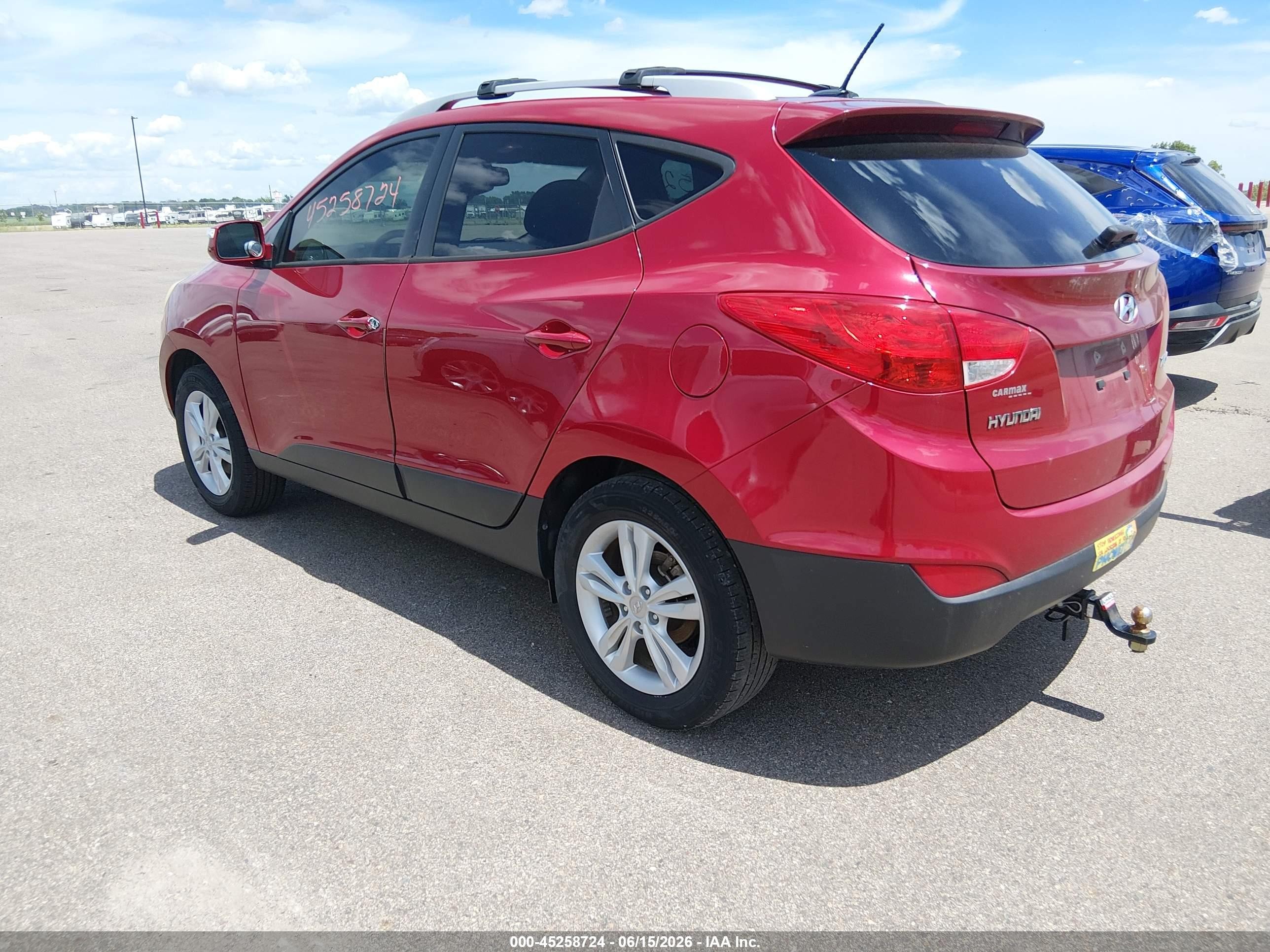 2013 Hyundai Tucson Gls Burgundy vin: KM8JU3ACXDU636129