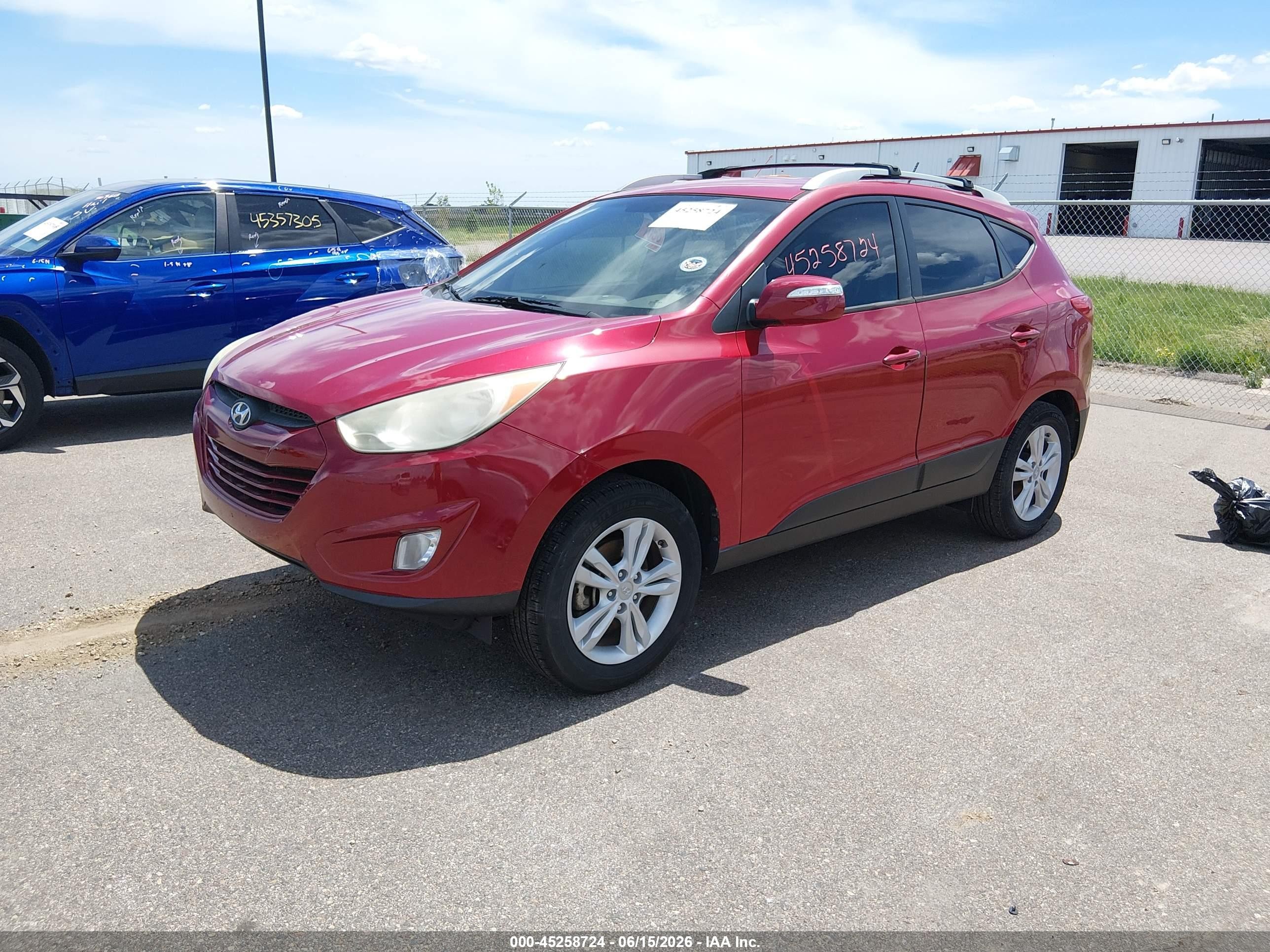 2013 Hyundai Tucson Gls Burgundy vin: KM8JU3ACXDU636129