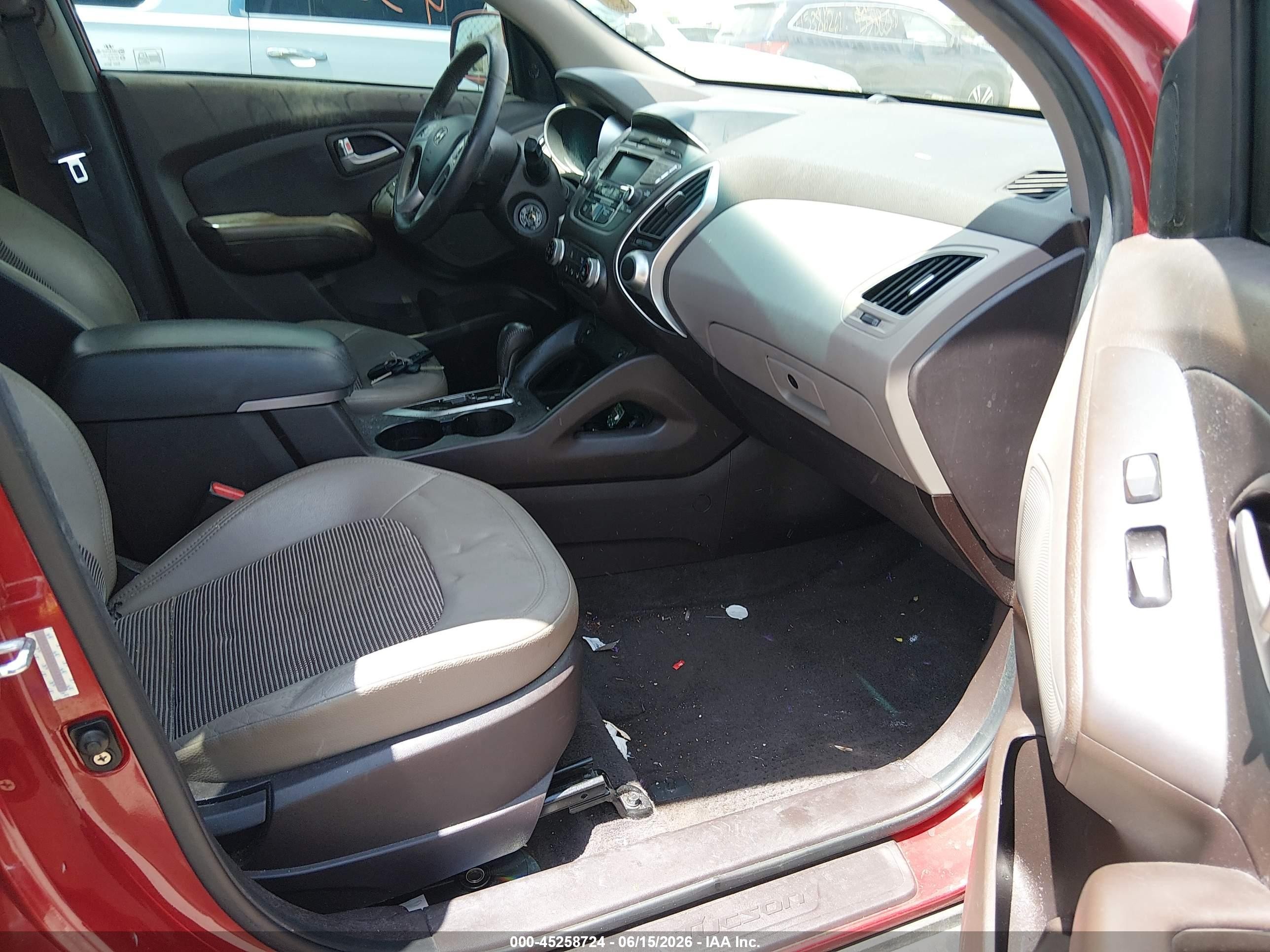 2013 Hyundai Tucson Gls Burgundy vin: KM8JU3ACXDU636129